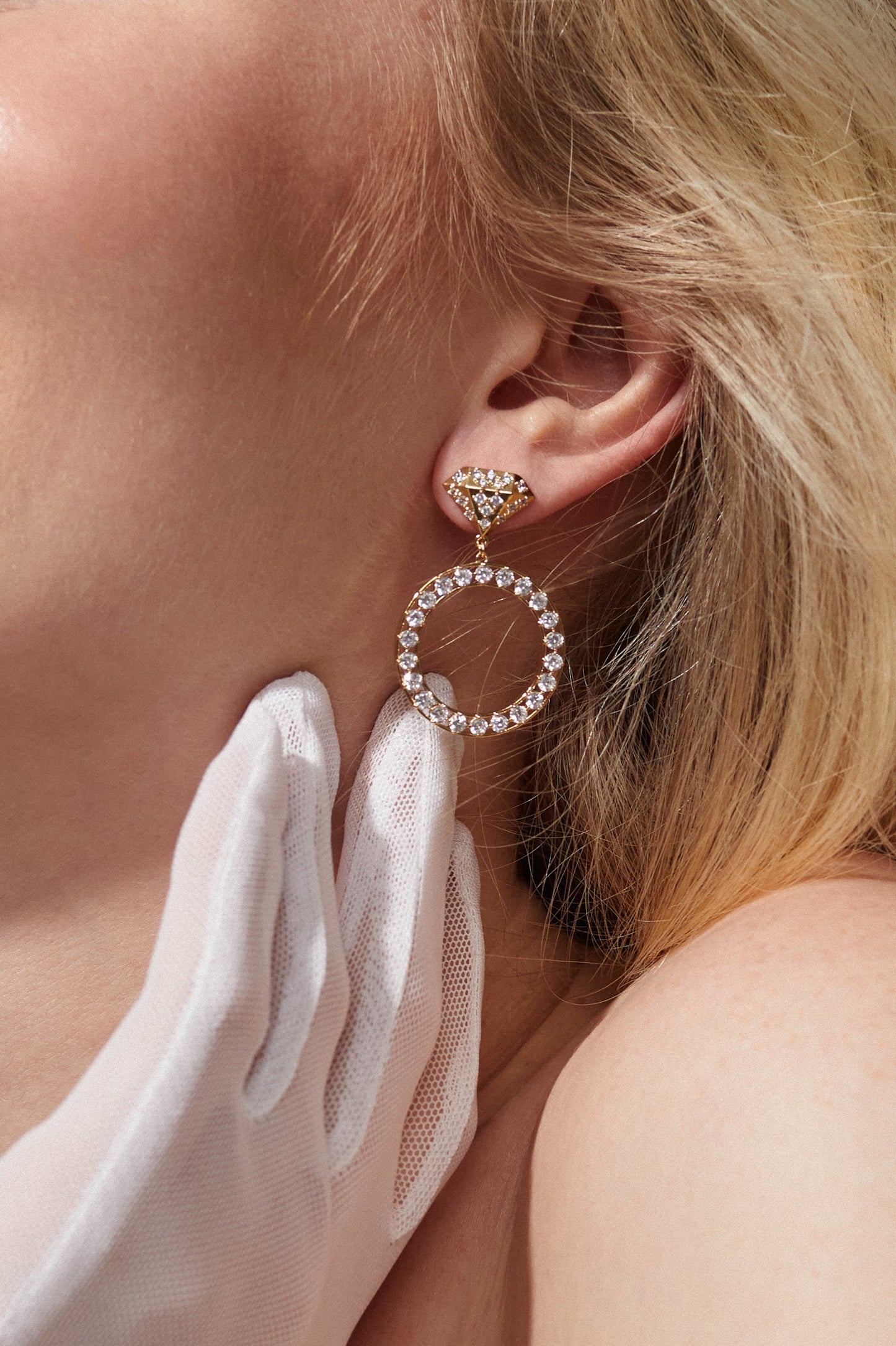BRIDE ENGAGEMENT RING EARRINGS