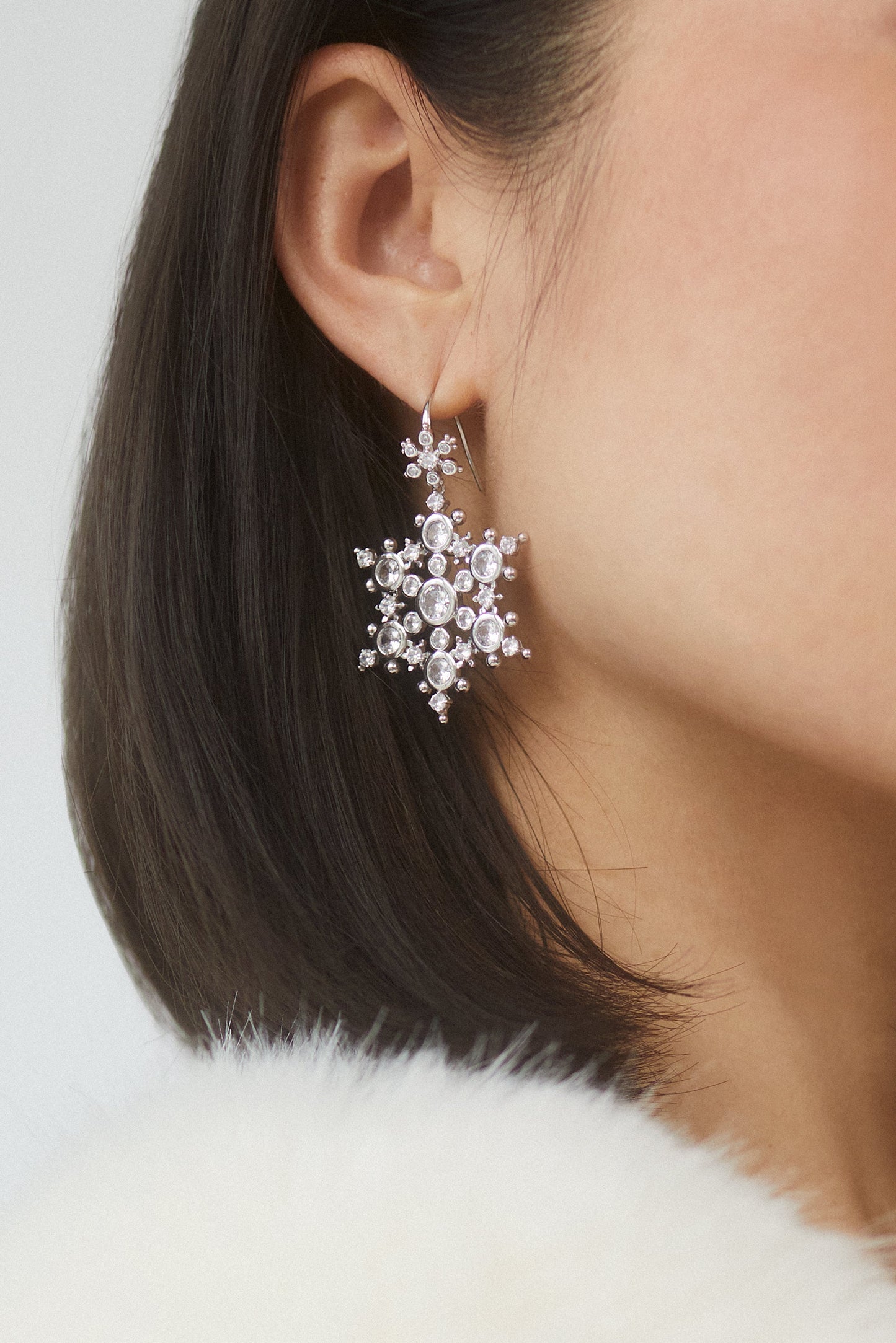 HOLI-DAZE SNOWFLAKE DROP EARRINGS