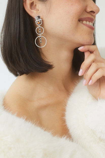 HOLI-DAZE SNOWMAN DROP EARRINGS