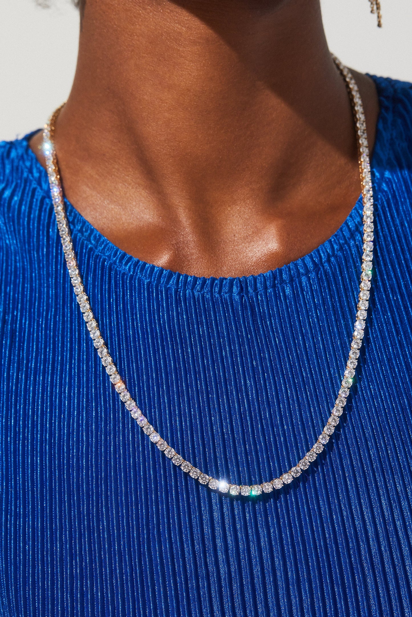 THAT'S A WRAP 24" LARGE CZ TENNIS NECKLACE