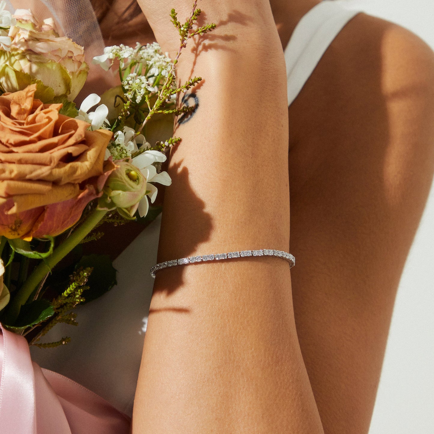 LOVE ALL ADJUSTABLE TENNIS BRACELET