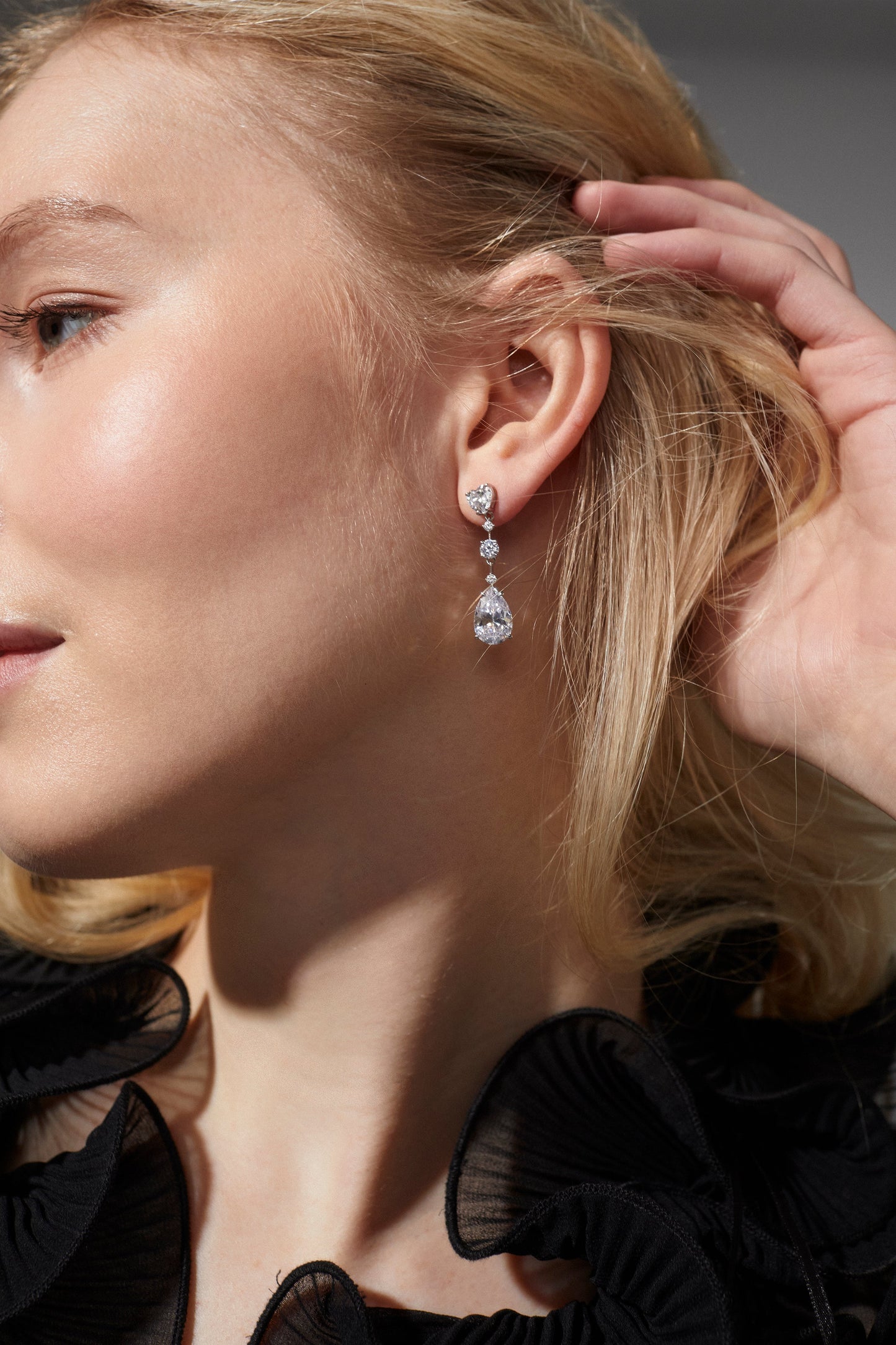 CORA CZ BAR LINEAR EARRINGS