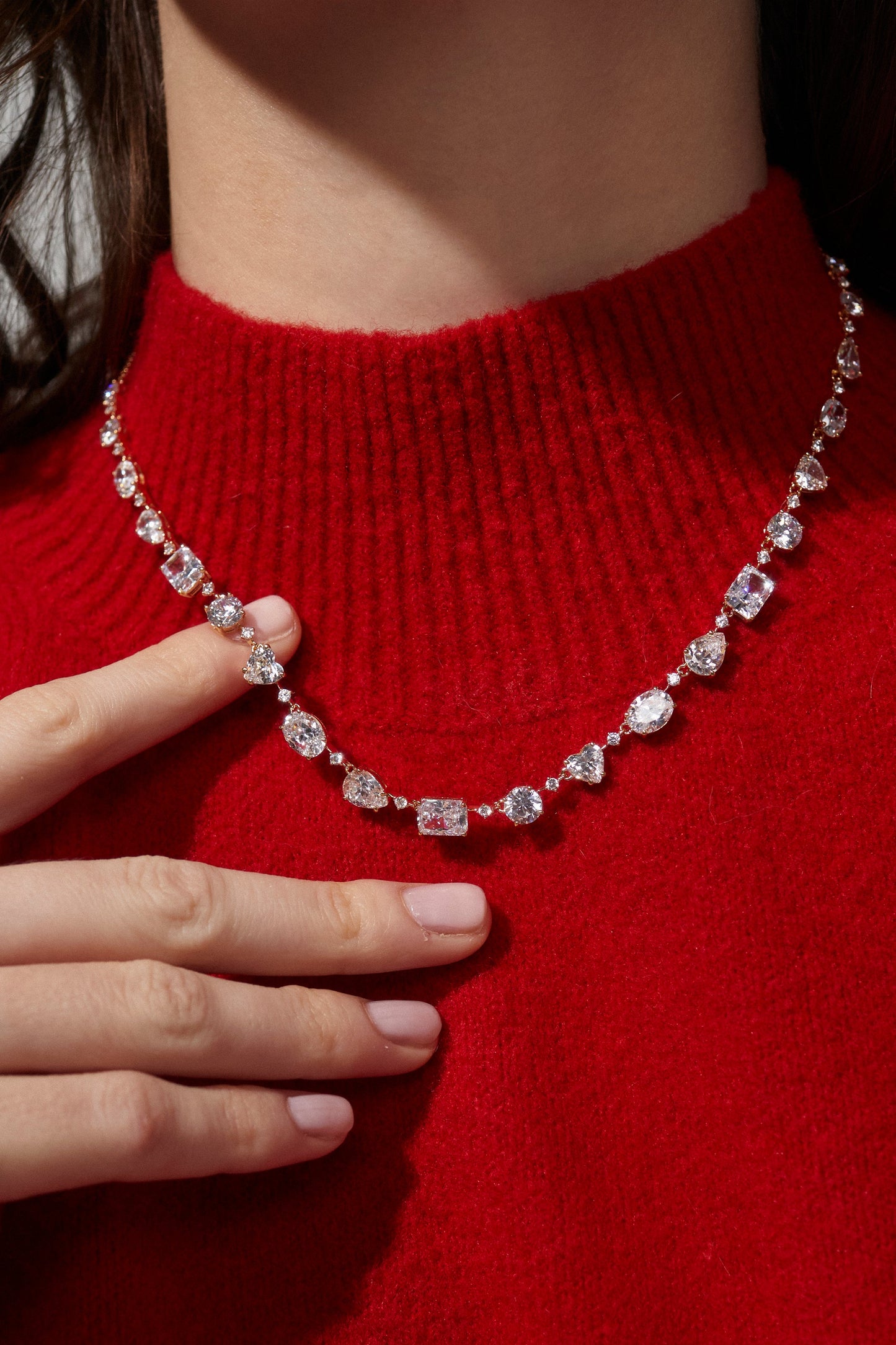 CORA CZ LARGE FRONTAL NECKLACE