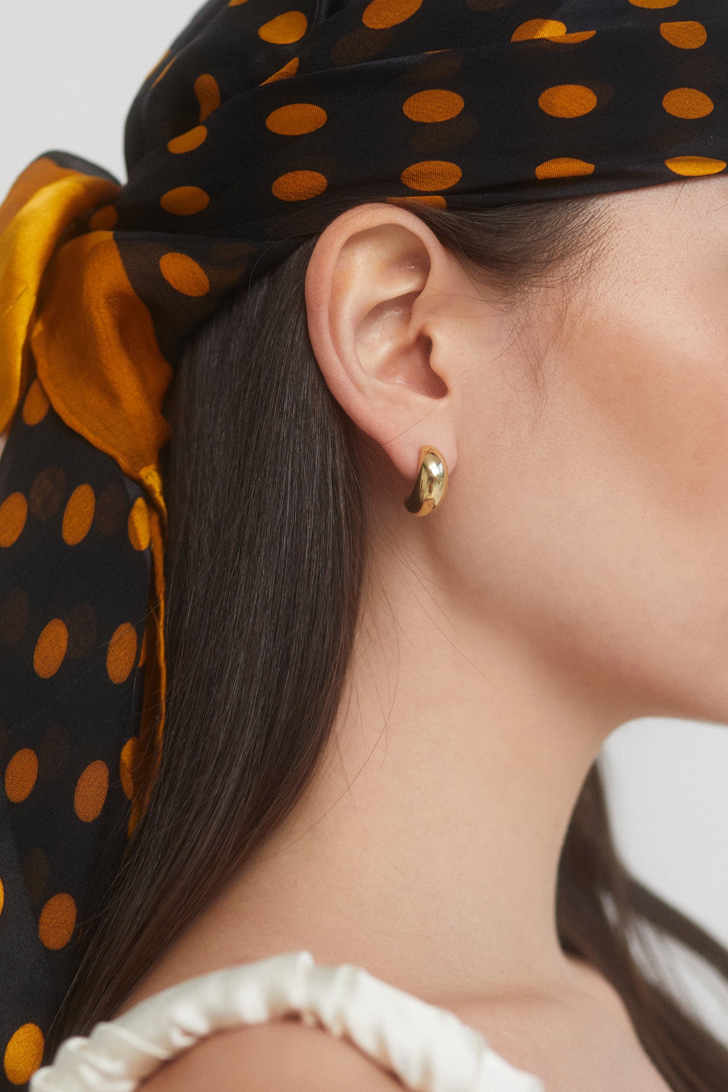 SUNLIGHT CRESCENT HUGGIE HOOP EARRINGS