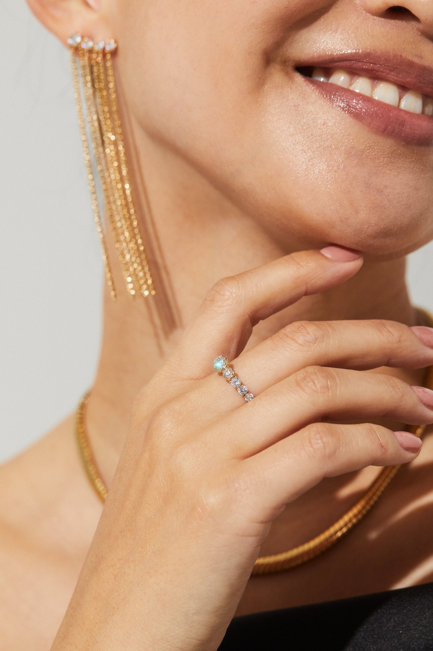 CLEO CZ PUNCTUATED RING