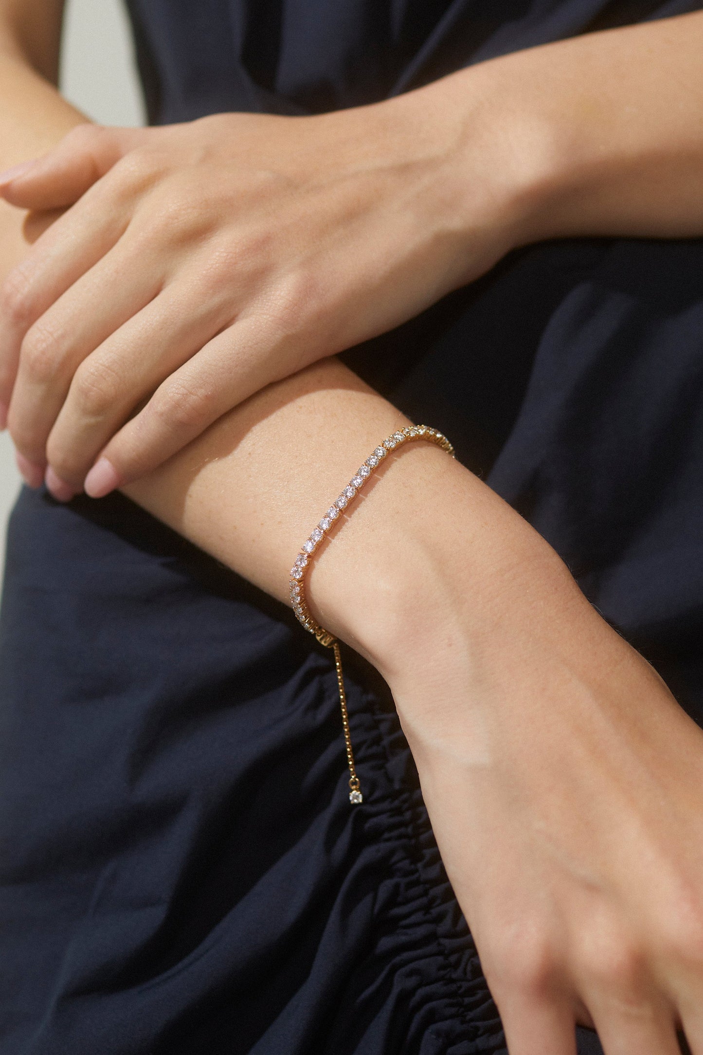 LOVE ALL ADJUSTABLE TENNIS BRACELET
