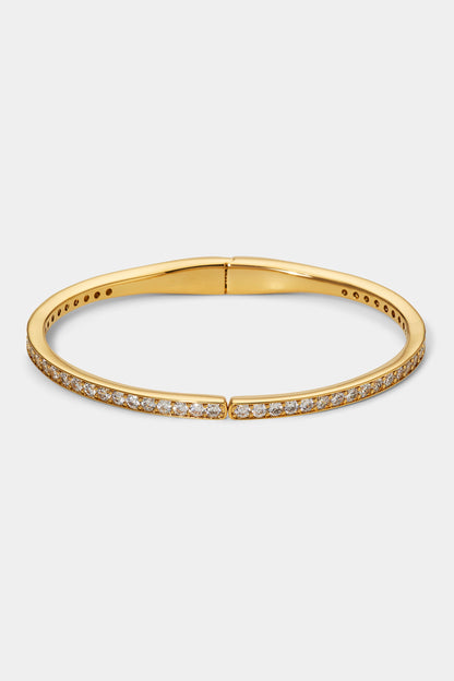 NORTHERN LIGHTS SINGLE ROW PAVE CZ HINGE BRACELET