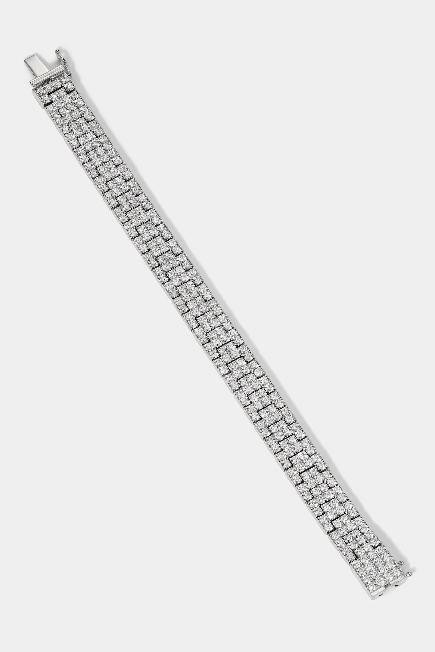 NORTHERN LIGHTS PAVE CZ 4 ROW LINE BRACELET