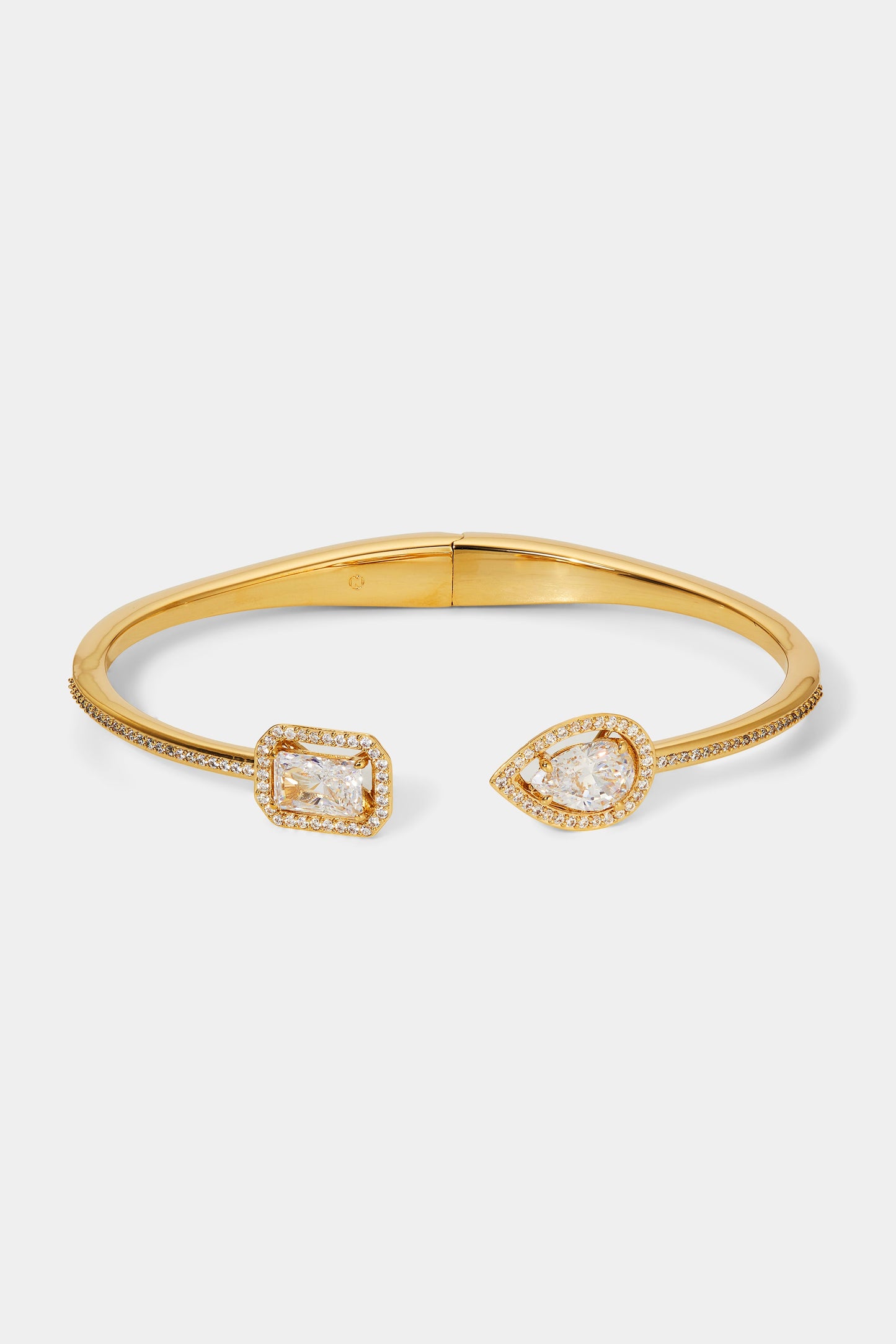 RADIANT CZ HALO HINGED BRACELET