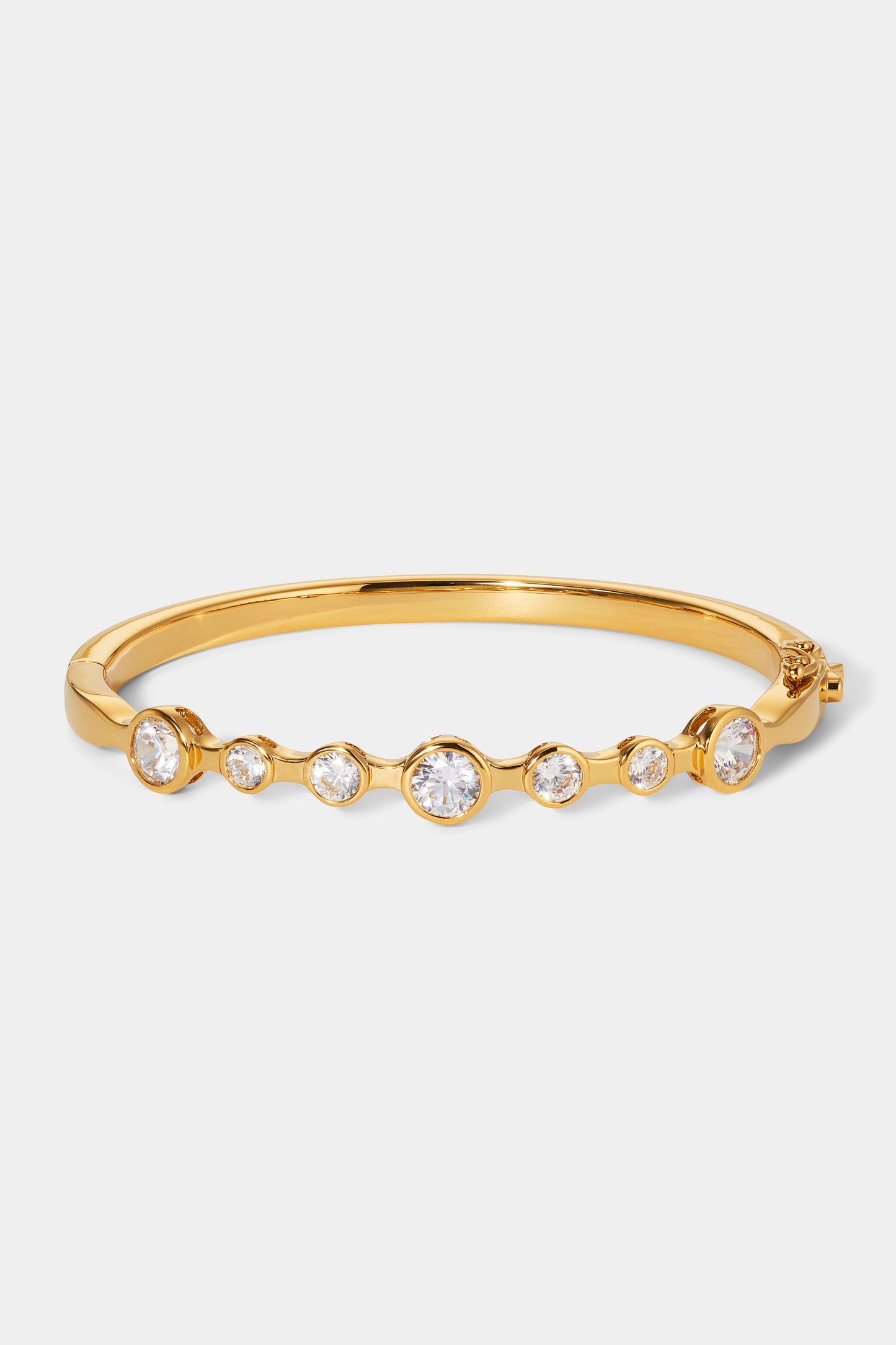 BROOKLYN PATTERN HINGE BRACELET IN GOLD PLATING
