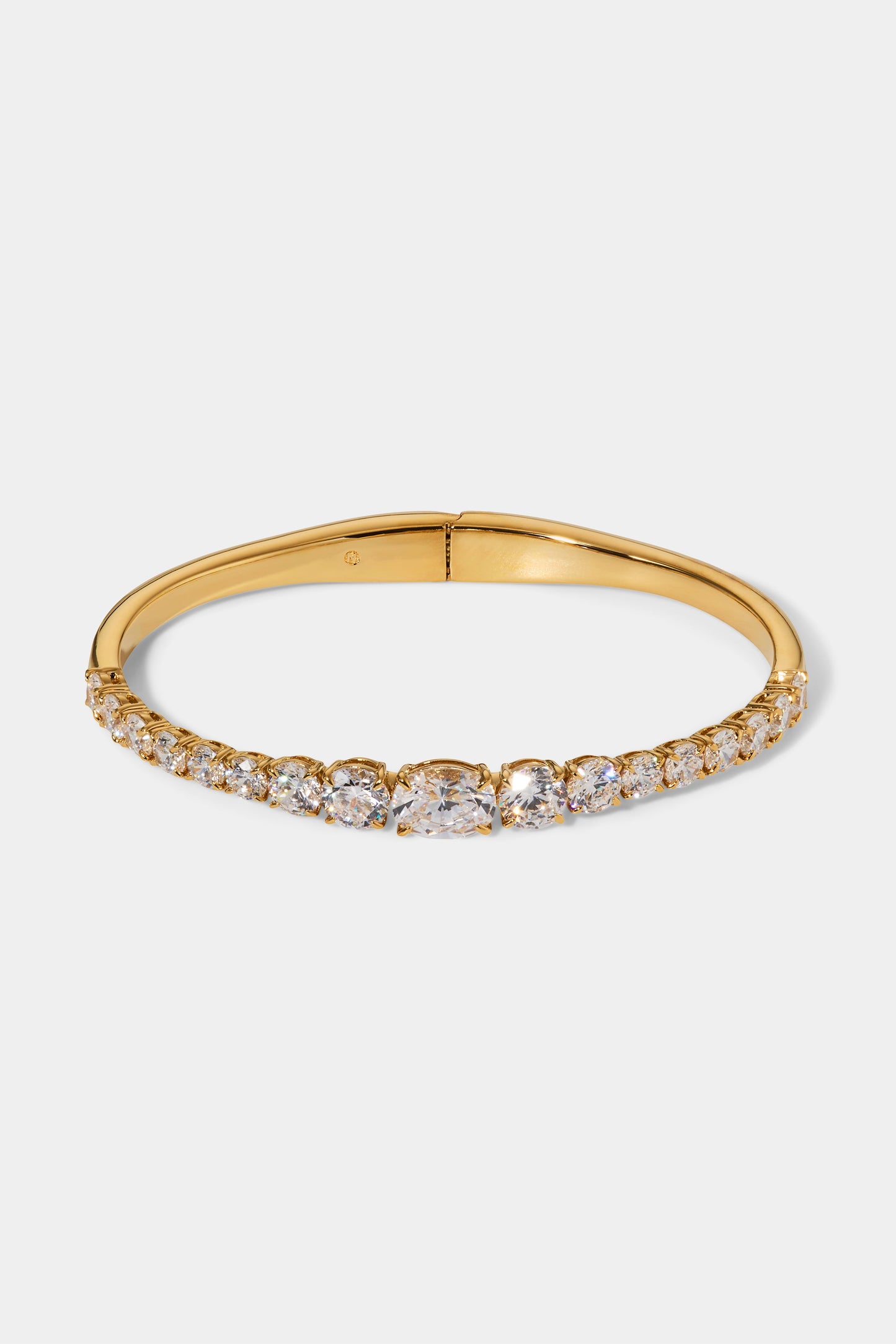 STELLAR CZ HINGE BRACELET IN GOLD PLATING