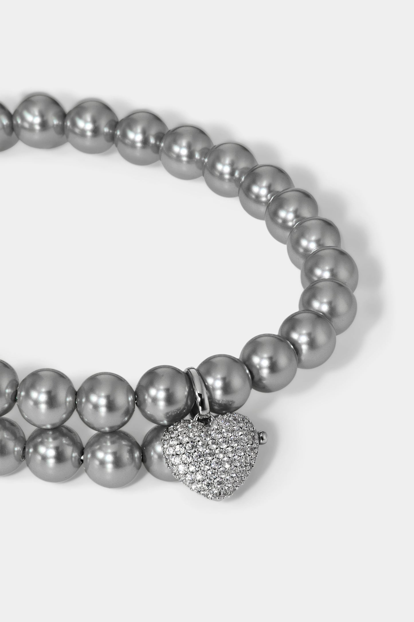 POPPY 6MM GRAY DOUBLE WRAP BRACELET DETAIL SHOT 