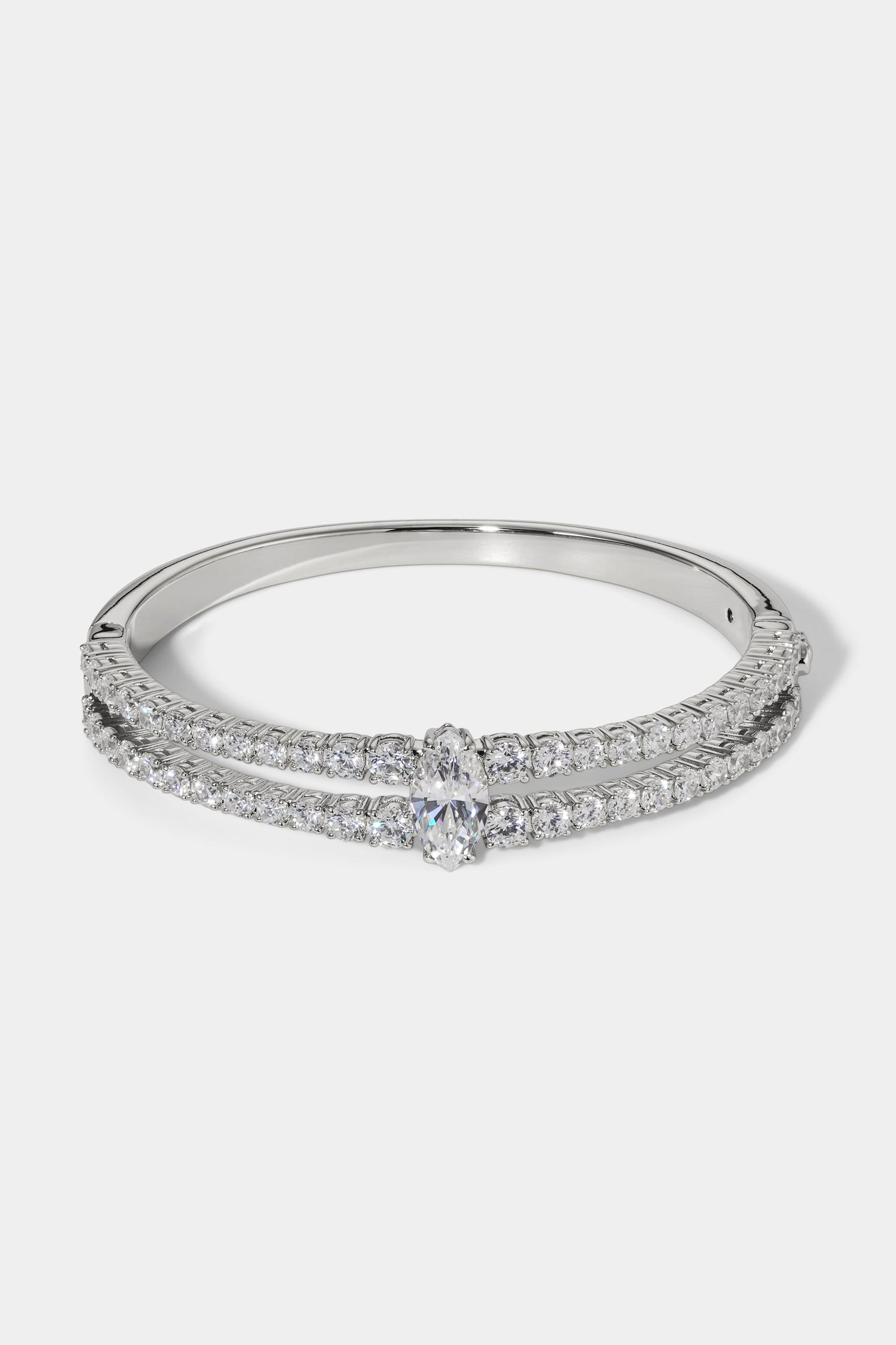 EVERLEIGH HINGE BRACELET IN RHODIUM
