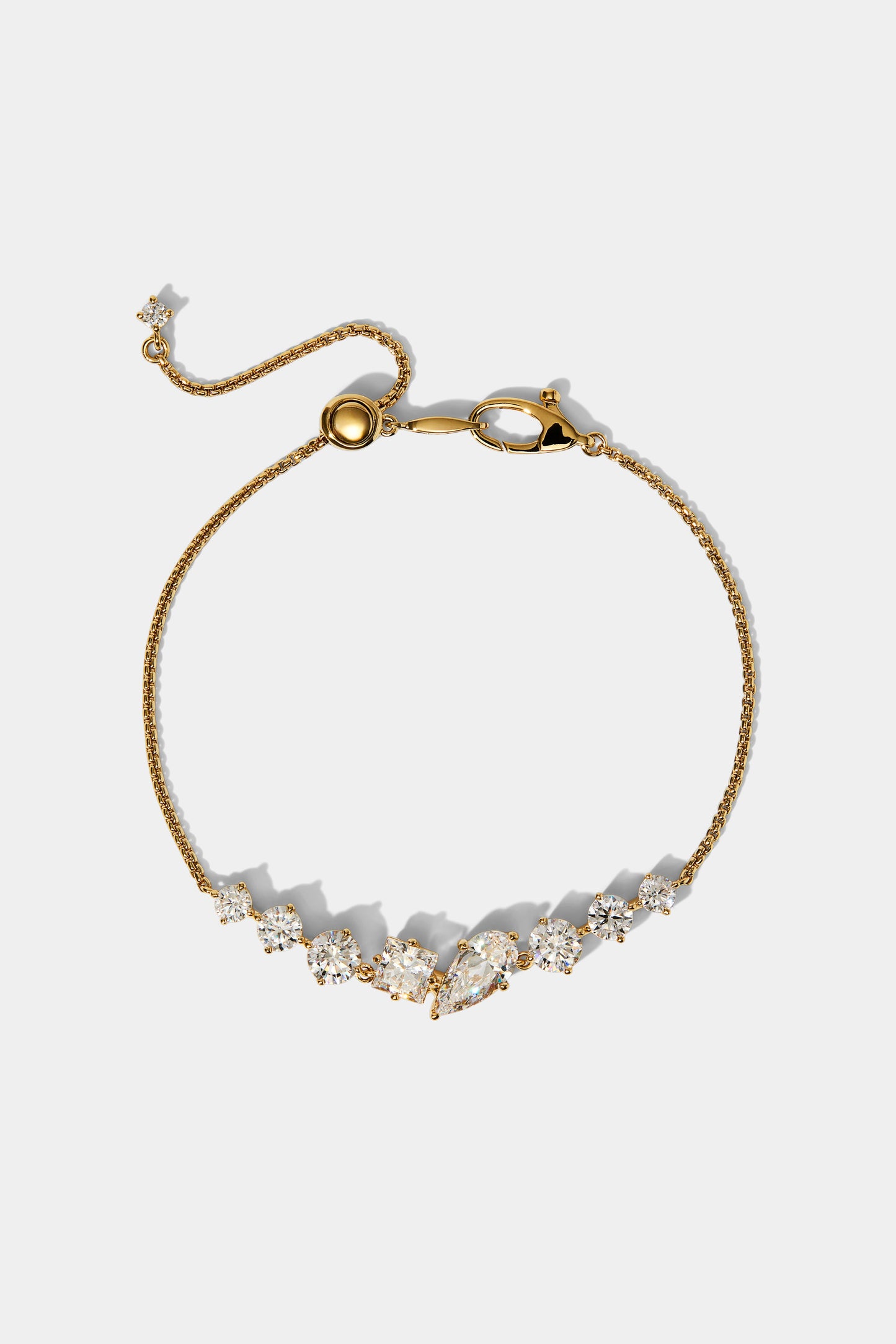 LUCIA ADJUSTABLE LINE BRACELET IN GOLD PLATING