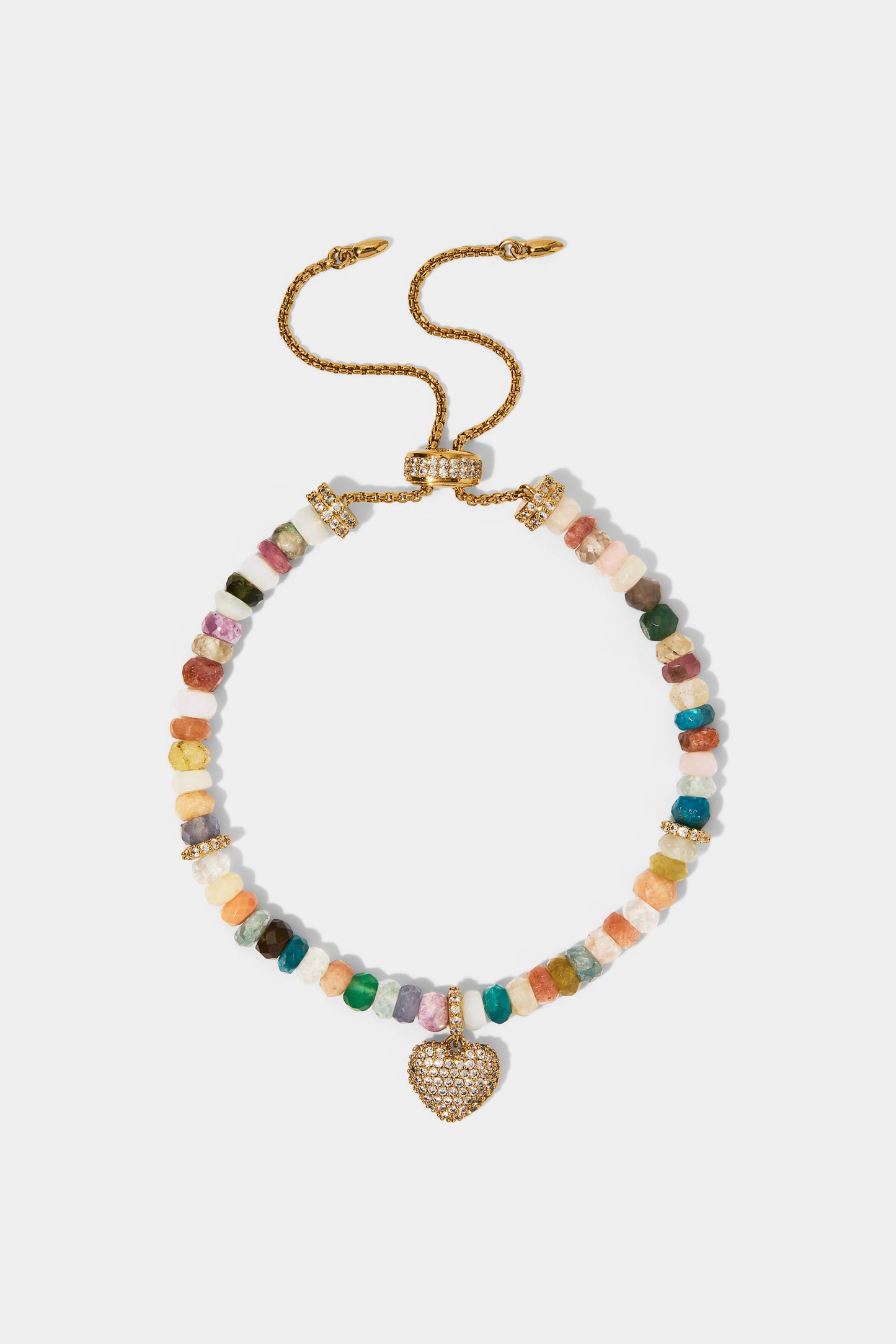BEADS OF PARADISE HEART BOLO BRACELET