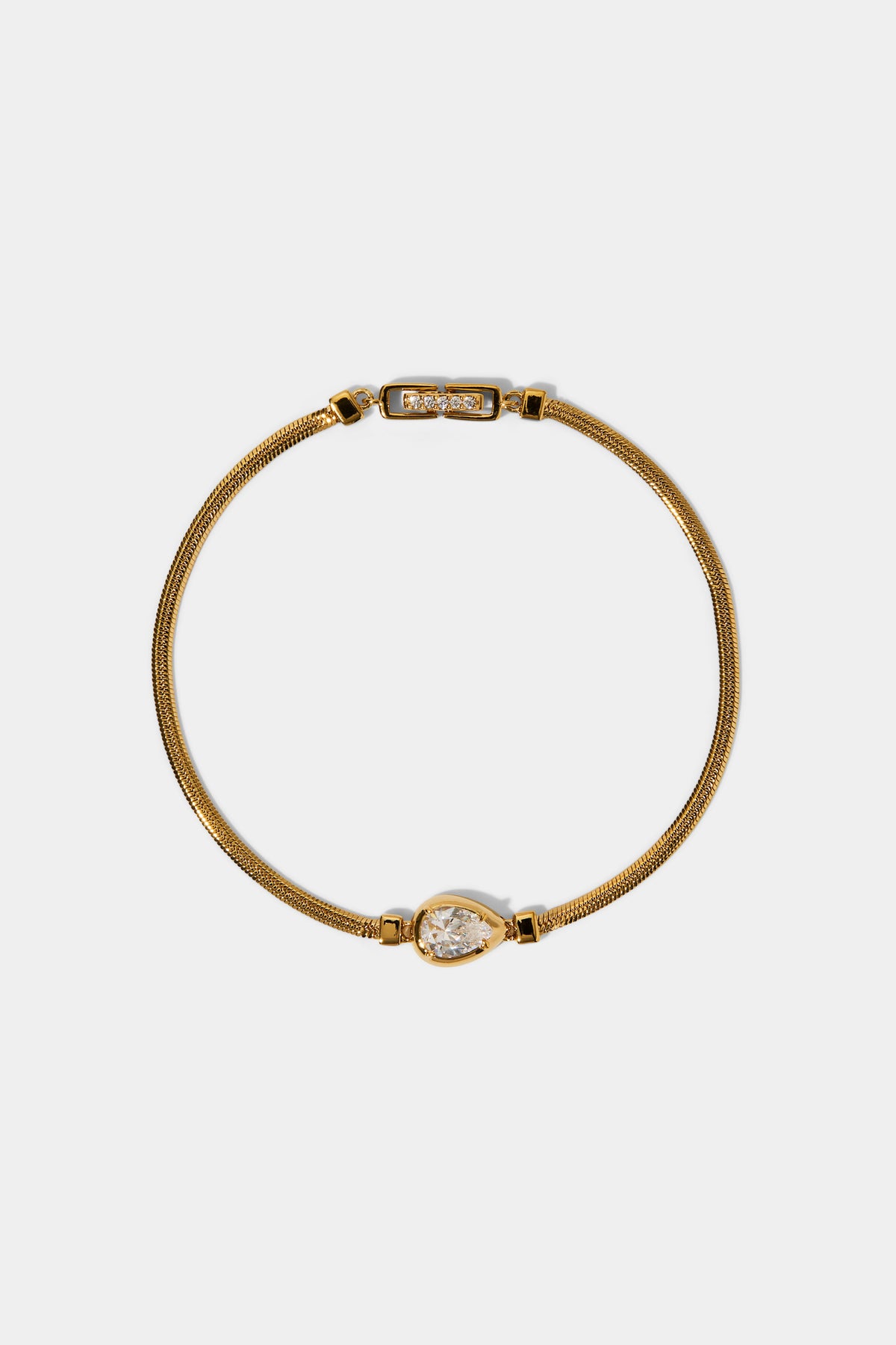 DELANCEY PEAR LINE BRACELET IN GOLD PLATING