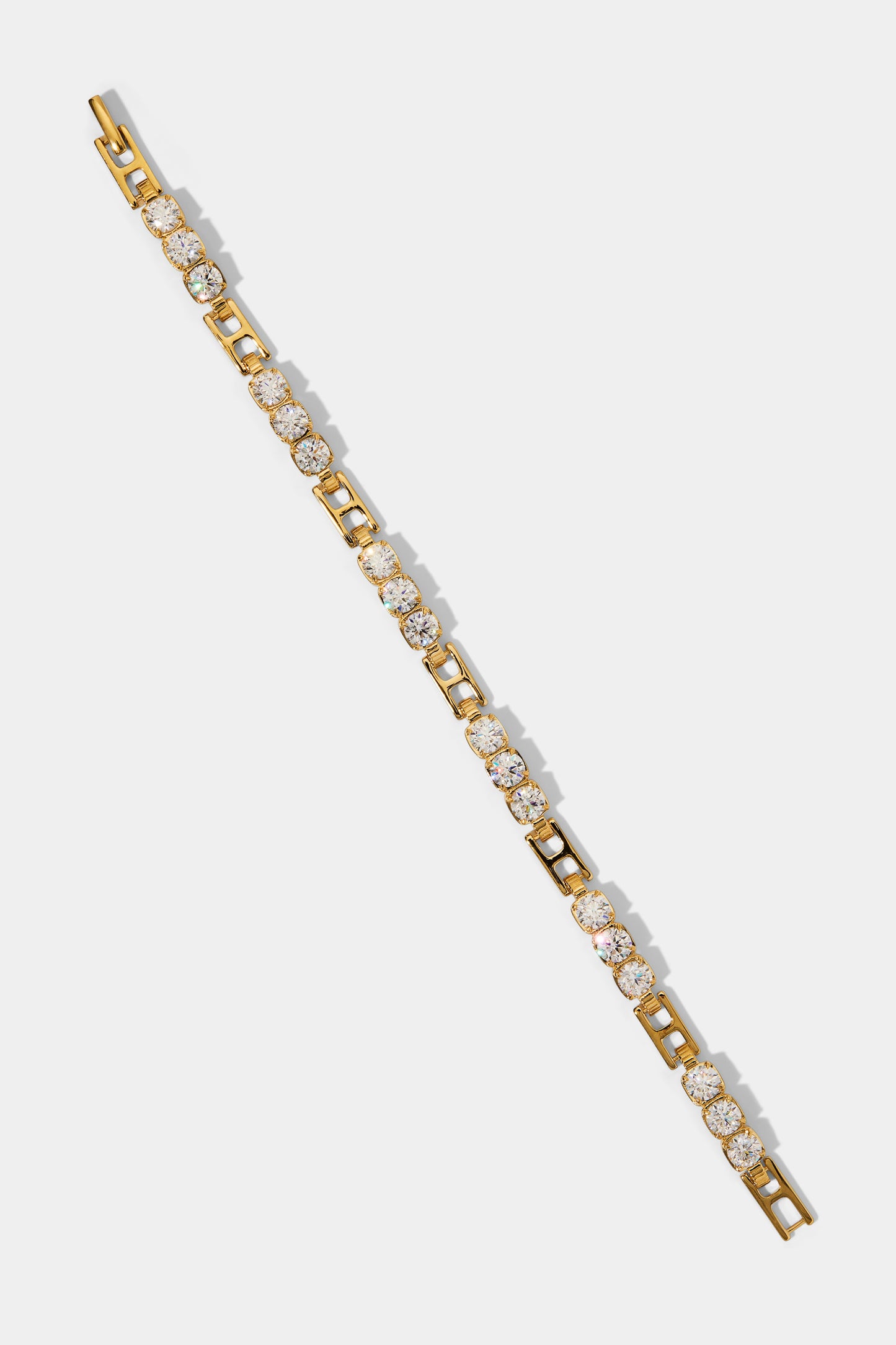 DELANCEY LINE BRACELET IN GOLD PLATING, EXTENDED INTO A LINE