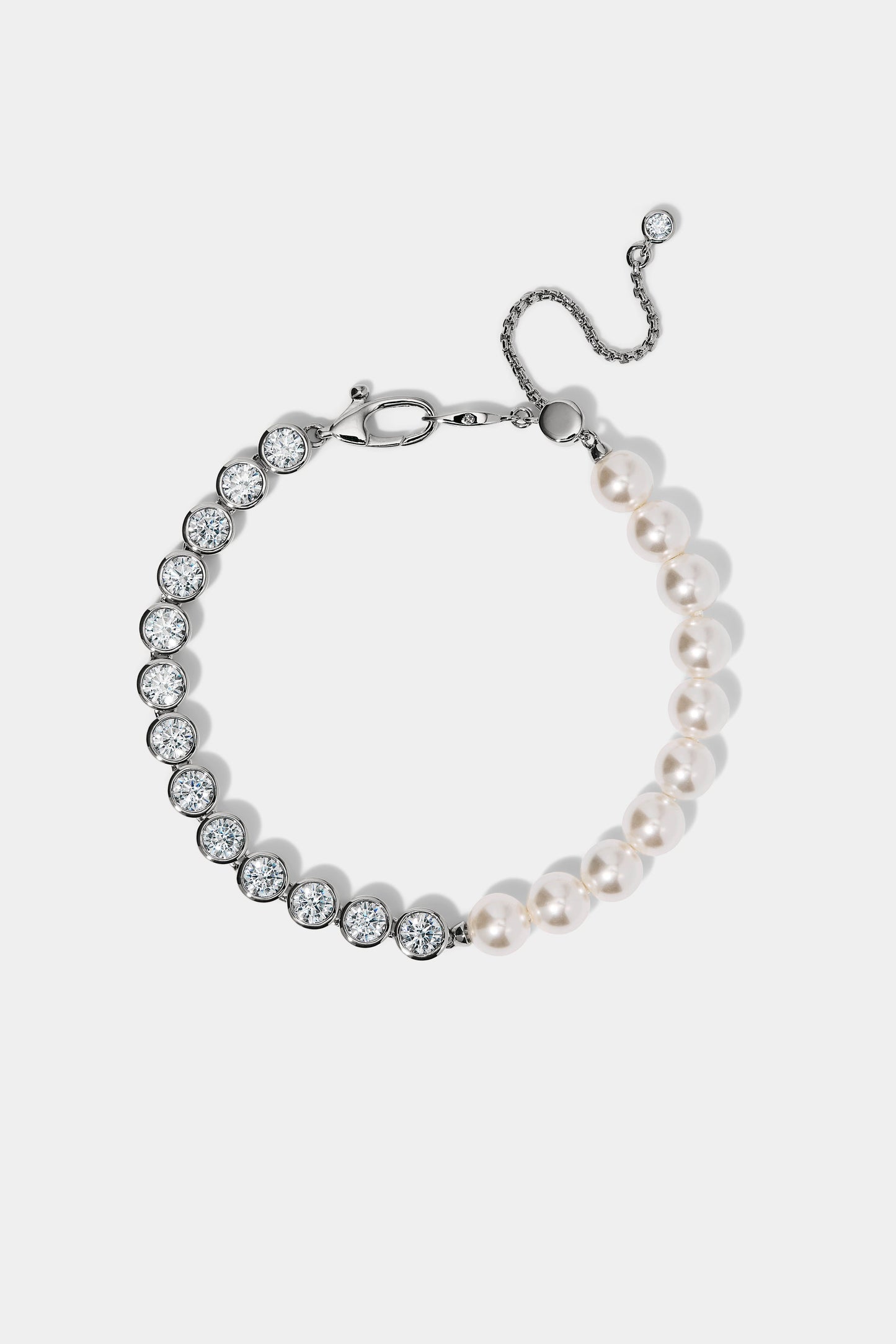 UNDER THE SEA MIXED LINE BRACELET IN RHODIUM PLATING