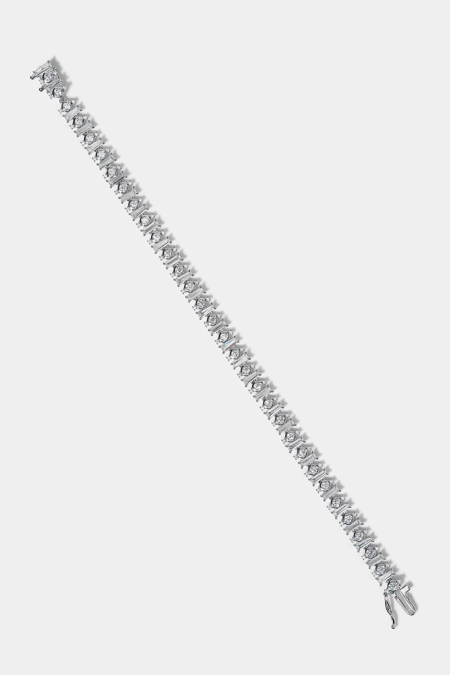 UNDER THE SEA MOSAIC LINE BRACELET IN RHODIUM PLATING