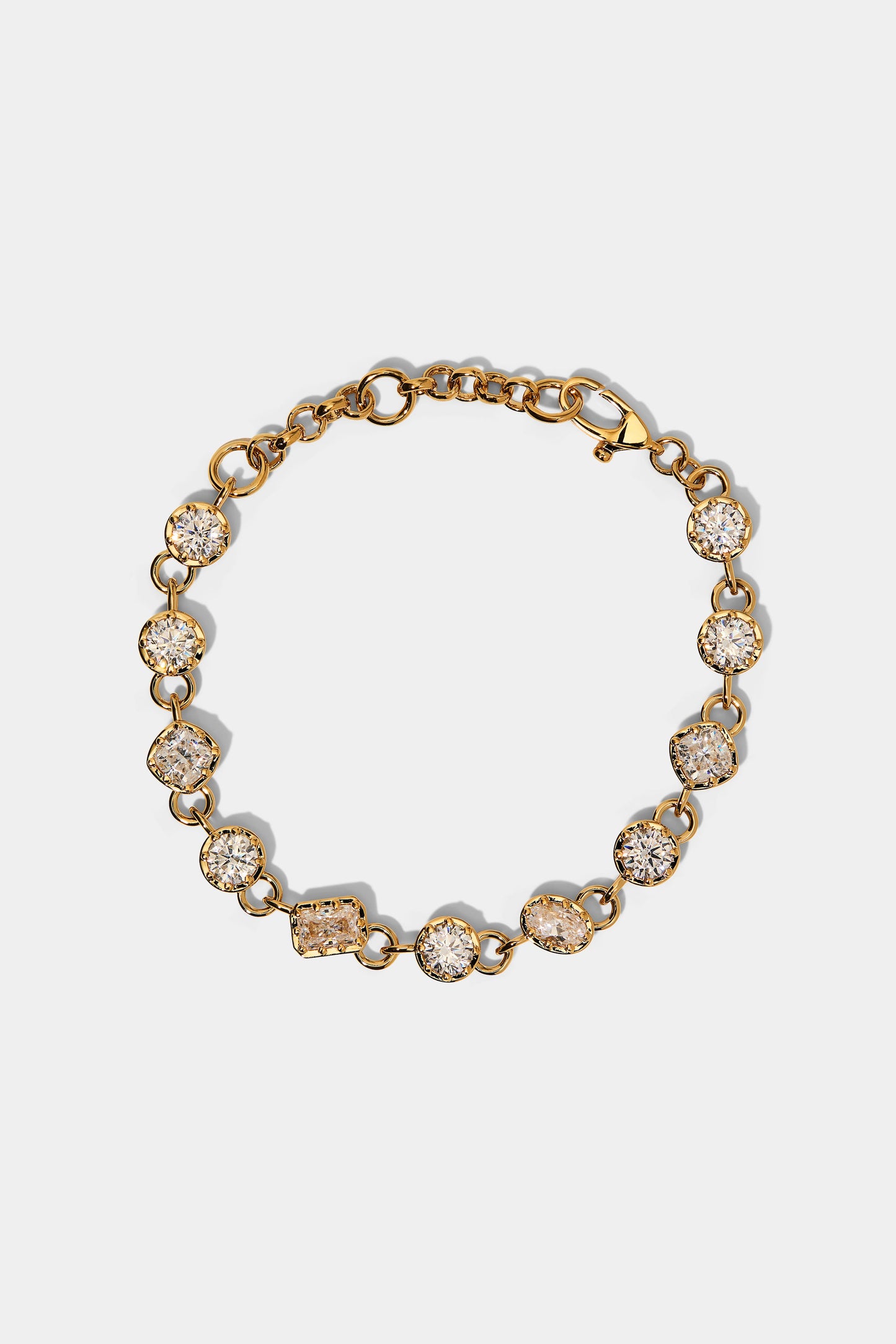 CELINE MULTI CZ LINE BRACELET IN GOLD PLATING