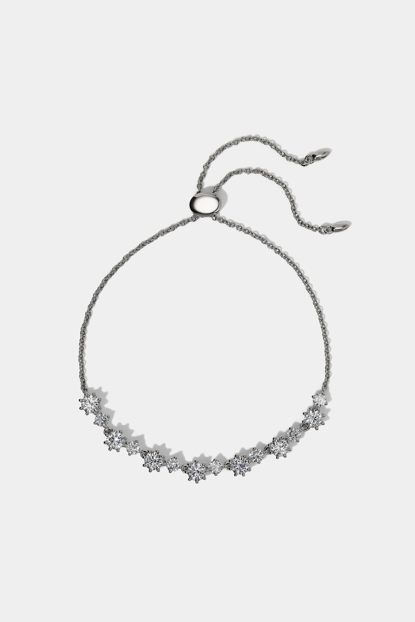 CELINE ADJUSTABLE BOLO BRACELET IN RHODIUM PLATING