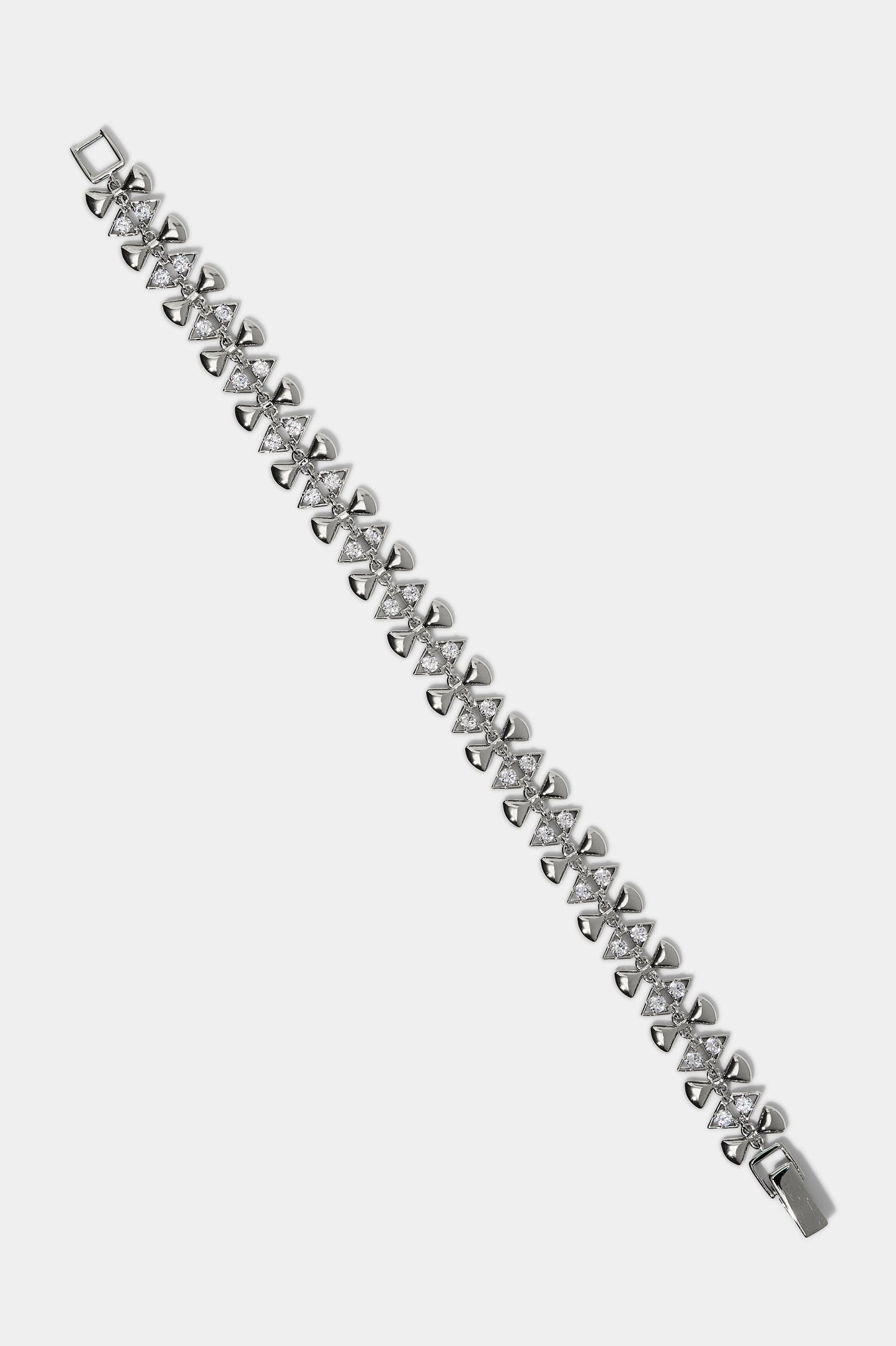 CELINE GEO LINE BRACELET IN RHODIUM PLATING