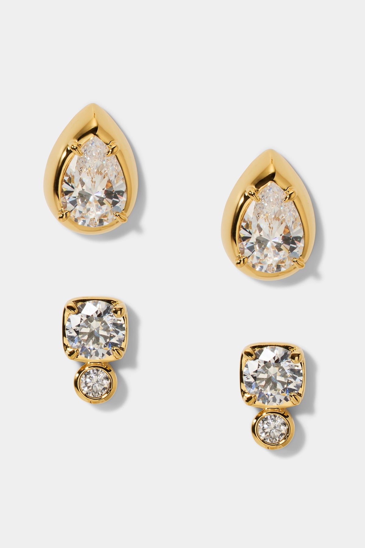 DELANCEY STUD SET OF EARRINGS IN GOLD PLATING
