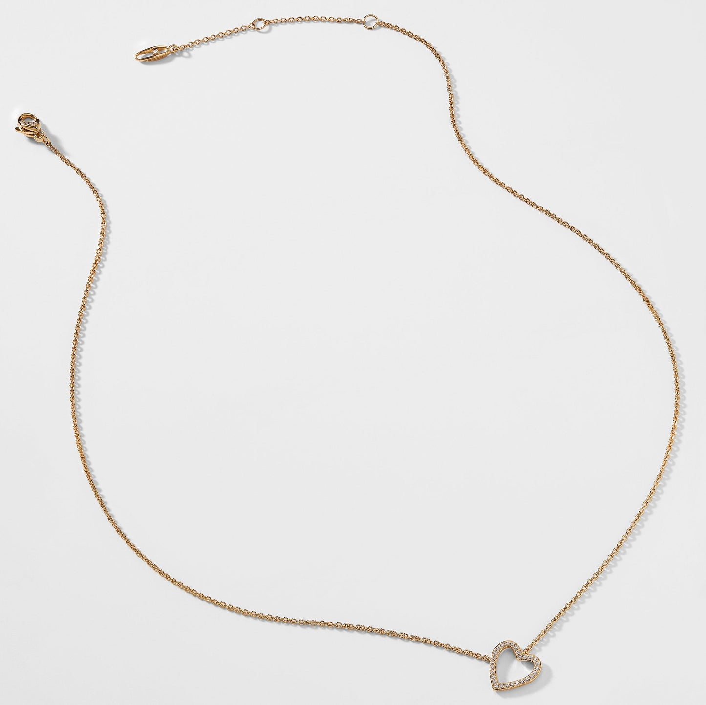 OPEN PAVE CZ HEART NECKLACE