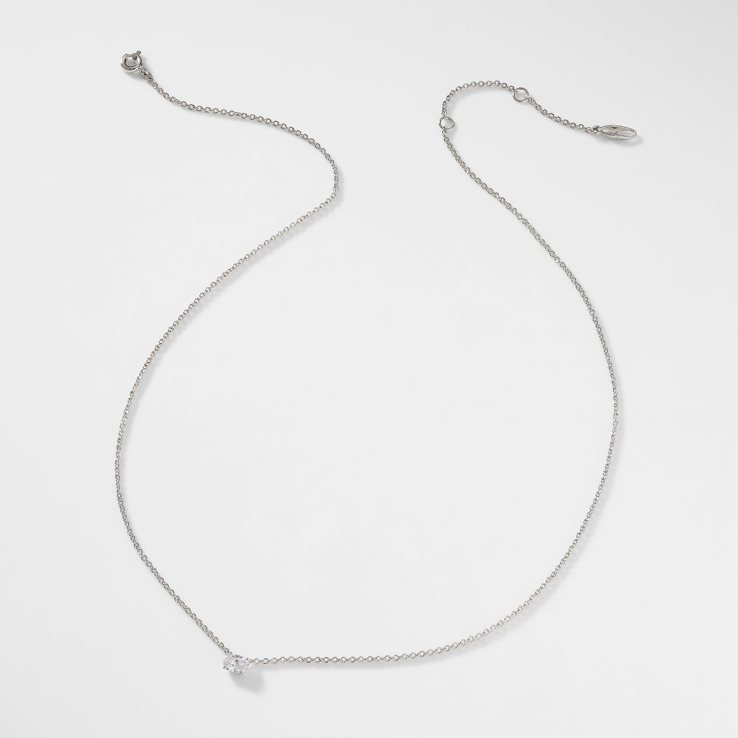 MODERN LOVE OVAL CZ NECKLACE