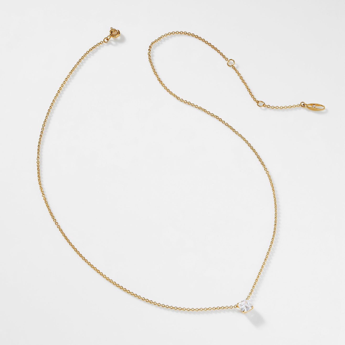 MODERN LOVE CUSHION CUT CZ NECKLACE