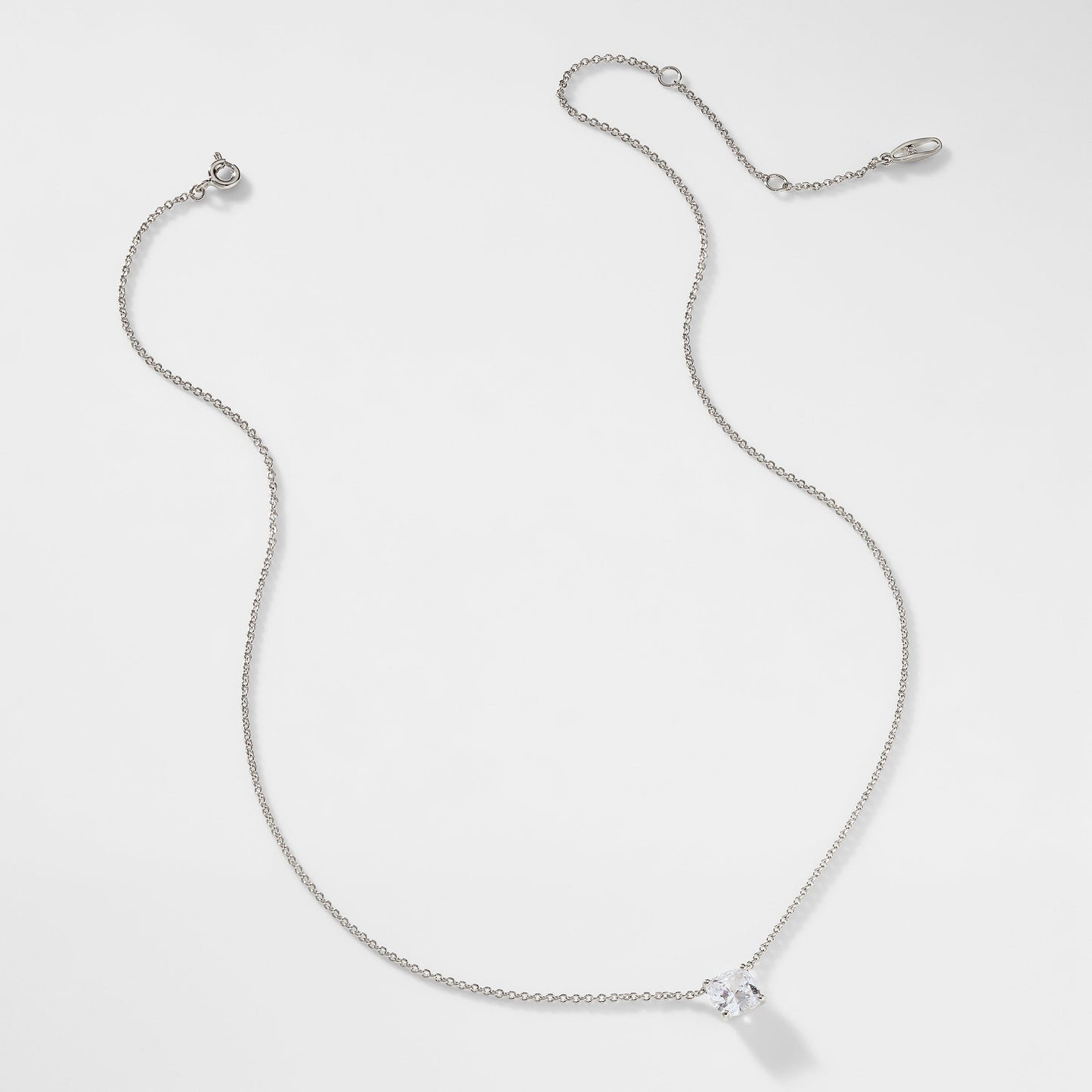 MODERN LOVE LARGE CUSHION CUT CZ NECKLACE