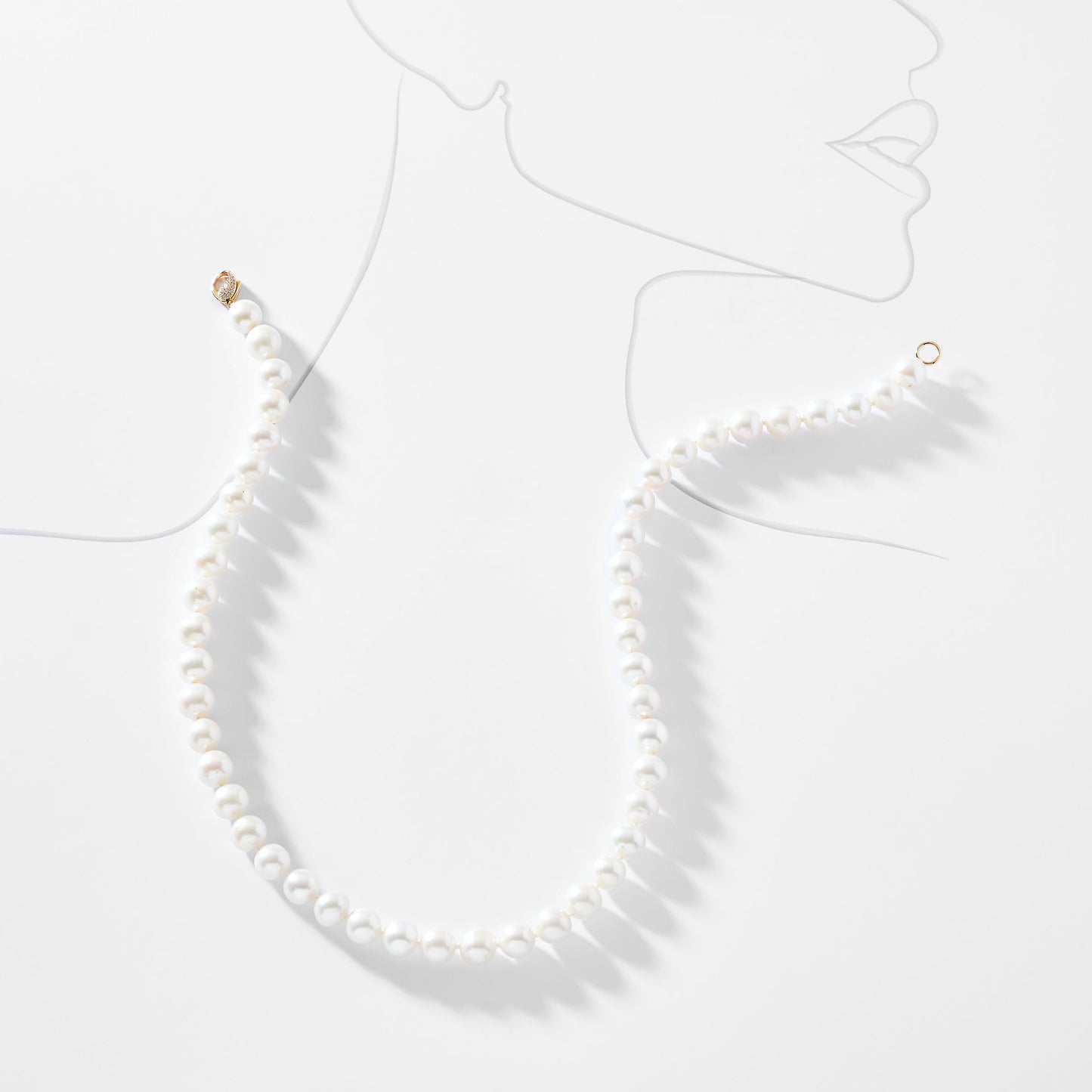 20" 10MM GENUINE FRESHWATER PEARL NECKLACE