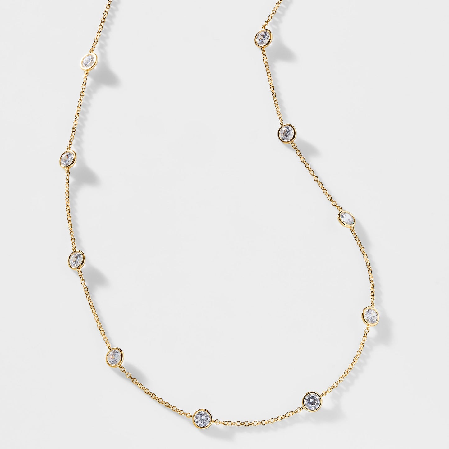 ELEVATE ROUND CZ STATION NECKLACE