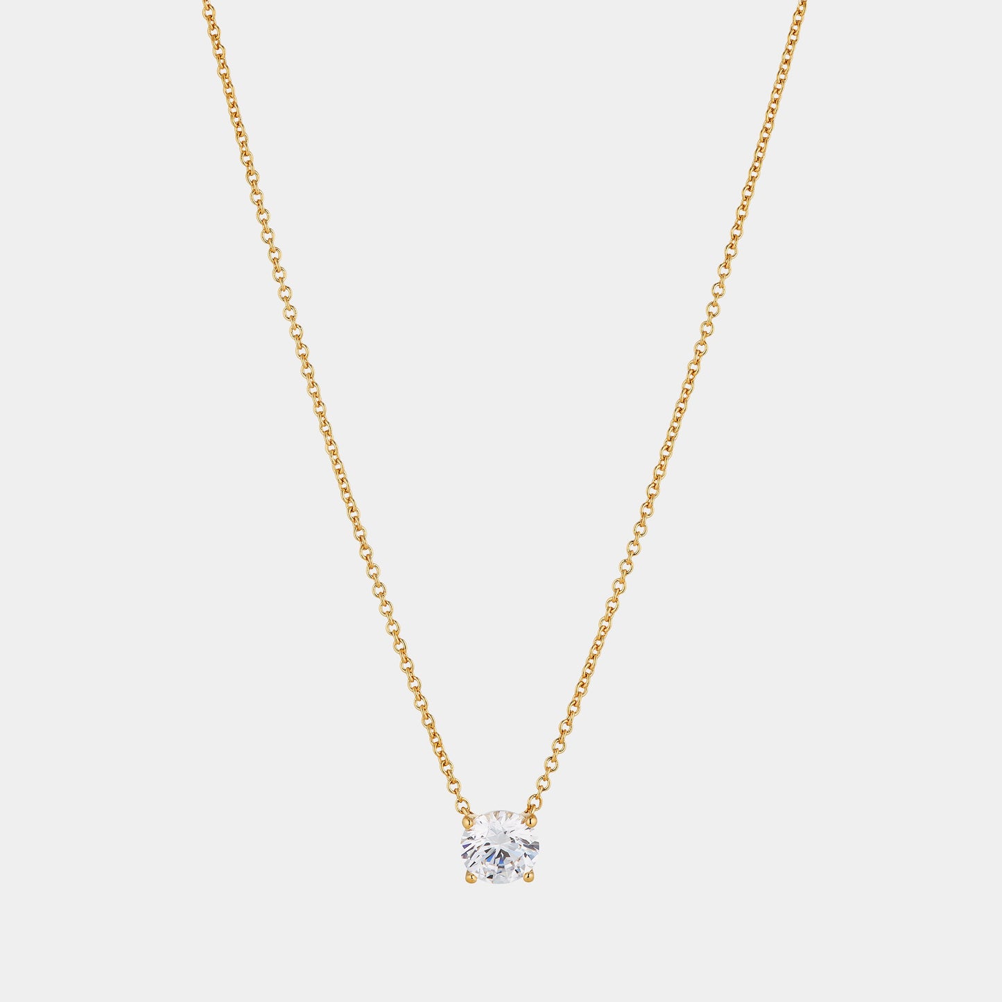 MODERN LOVE LARGE ROUND CZ NECKLACE