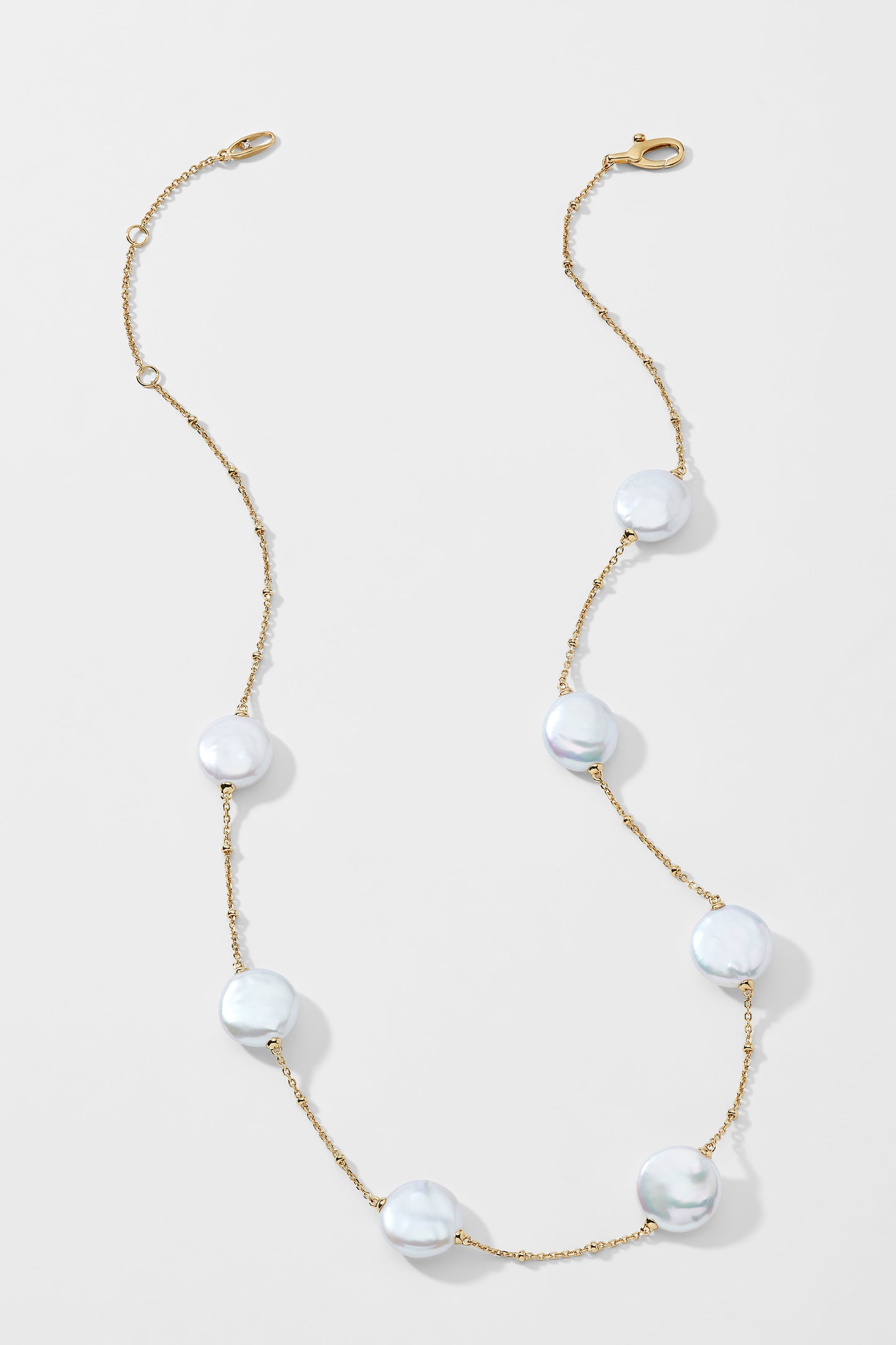 DOT DOT DOT COIN PEARL NECKLACE