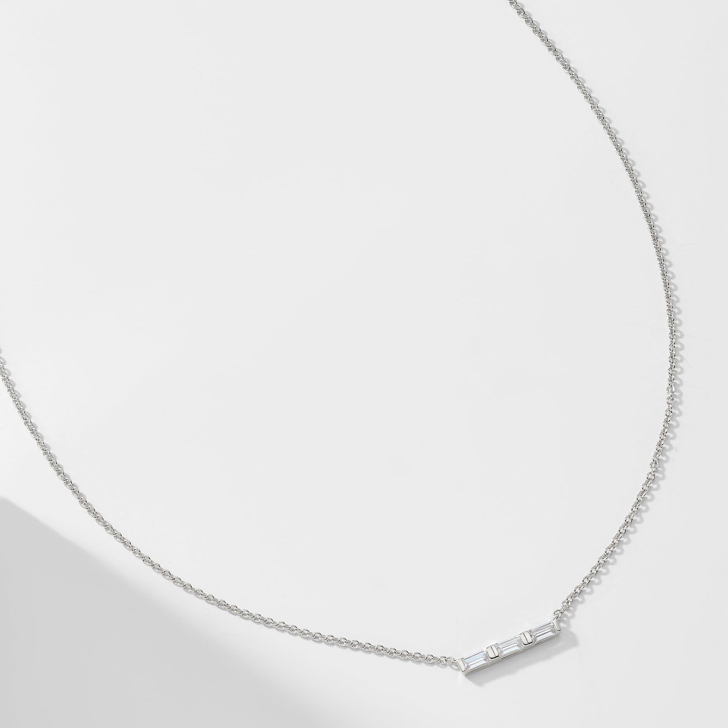 ITTY BITTY CZ BAR NECKLACE