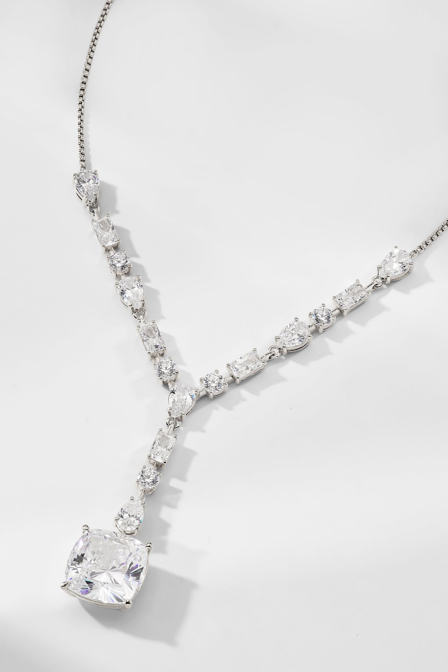 ROCKSTARS BOLD CZ DROP Y NECKLACE