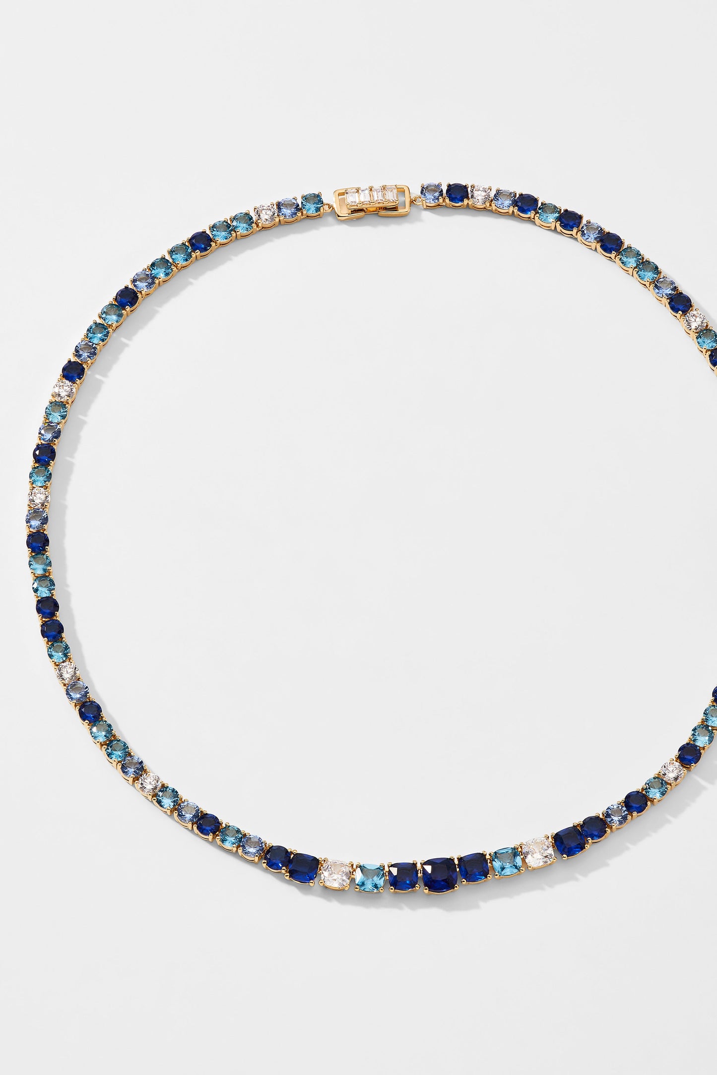 ROCKSTARS BLUE MIXED STONE COLLAR NECKLACE