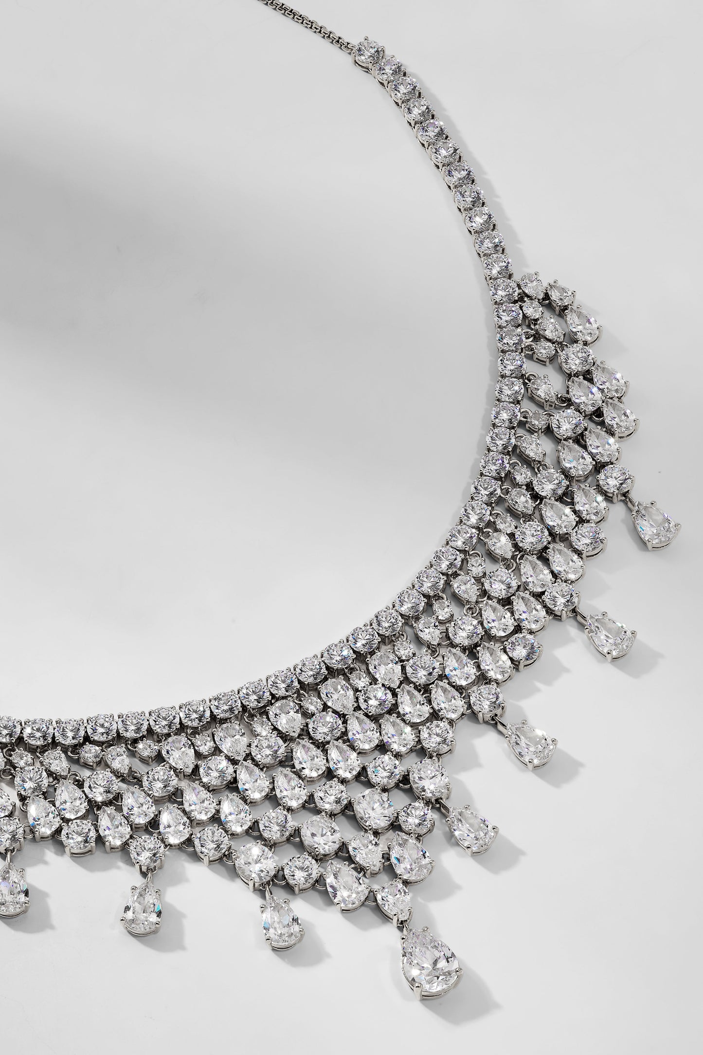 OVER THE TOP GLAM CZ COLLAR NECKLACE