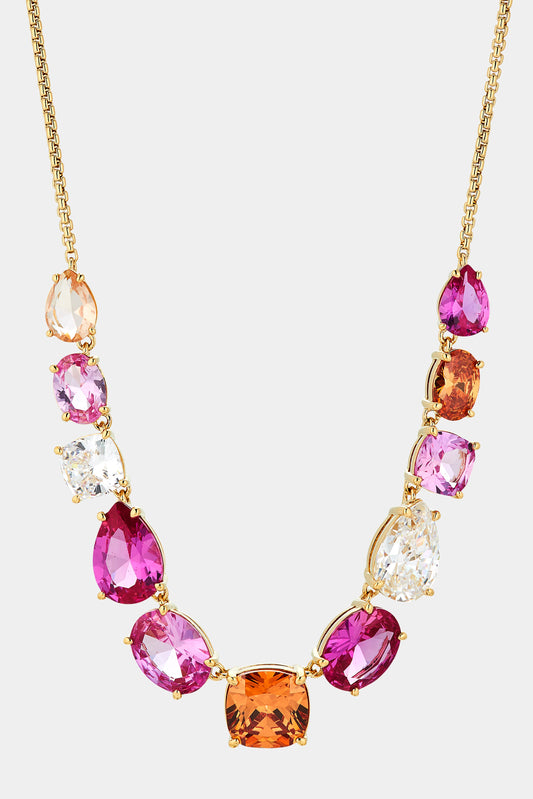 WATERCOLORS PINK BOLD FRONTAL NECKLACE