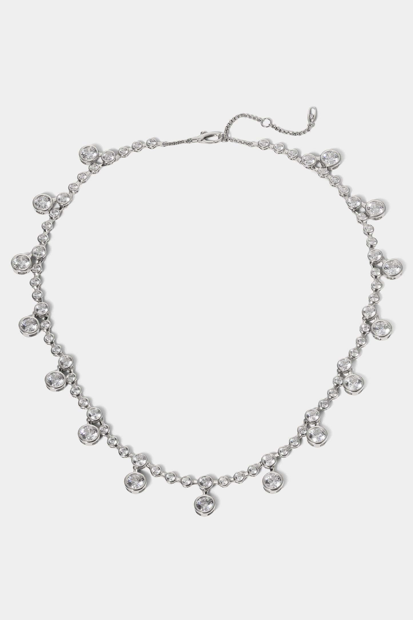 BROOKLYN COLLAR NECKLACE IN RHODIUM PLATING