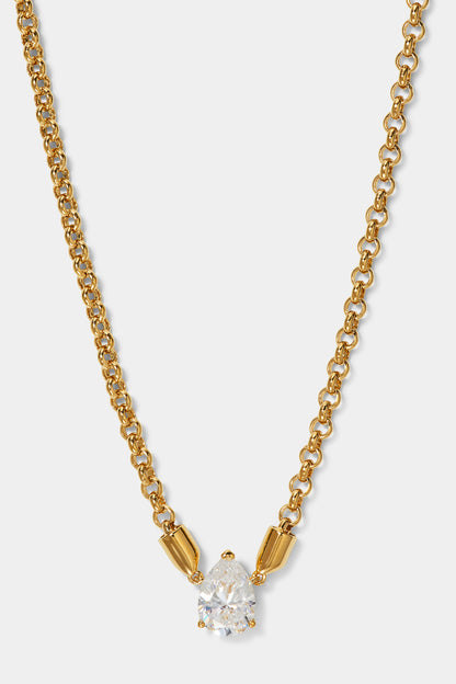 FARRAH PEAR CZ NECKLACE