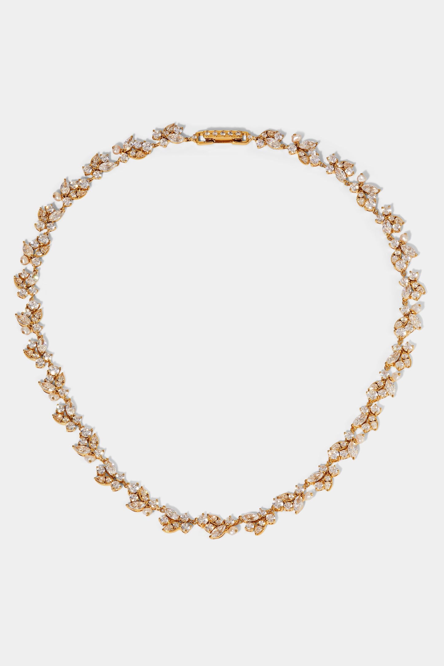 RAVISH LAUREL COLLAR NECKLACE IN GOLD PLATING