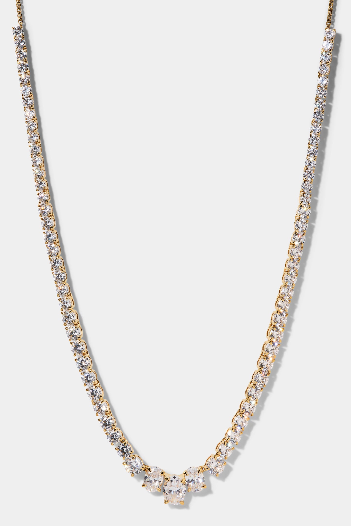 STELLAR CZ SLIDER COLLAR NECKLACE IN GOLD PLATING
