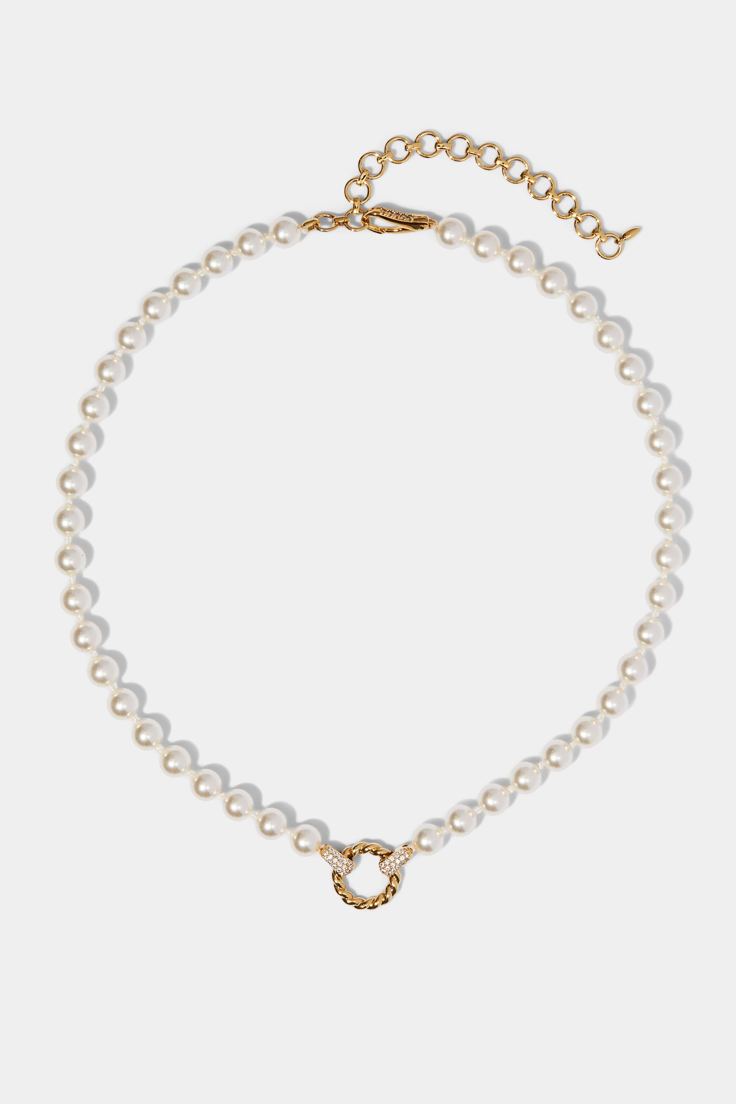 POPPY 6MM TWIST RING NECKLACE IN GOLD PLATING