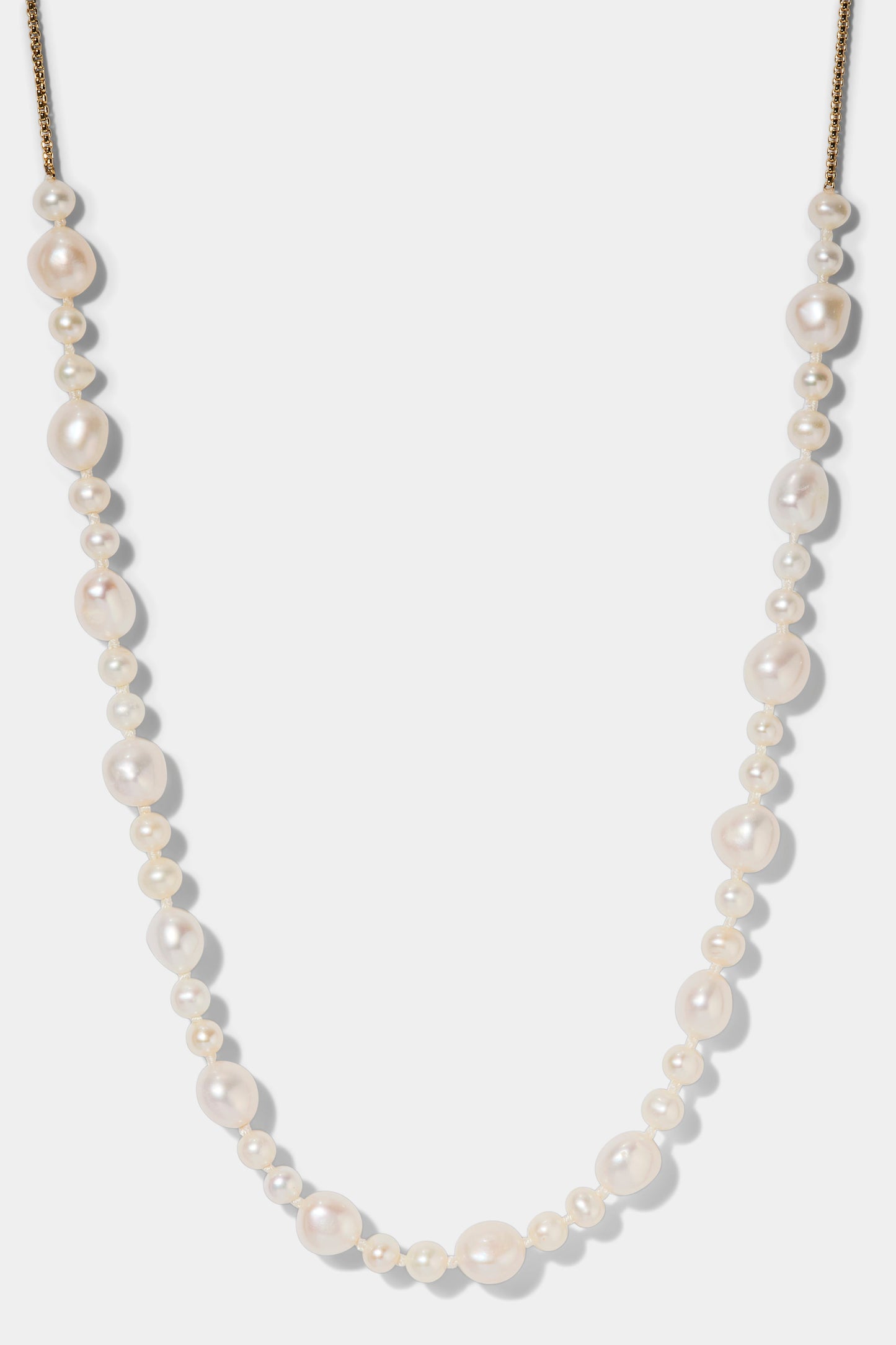 POPPY MIXED FRESHWATER PEARL NECKLACE IN GOLD PLATING