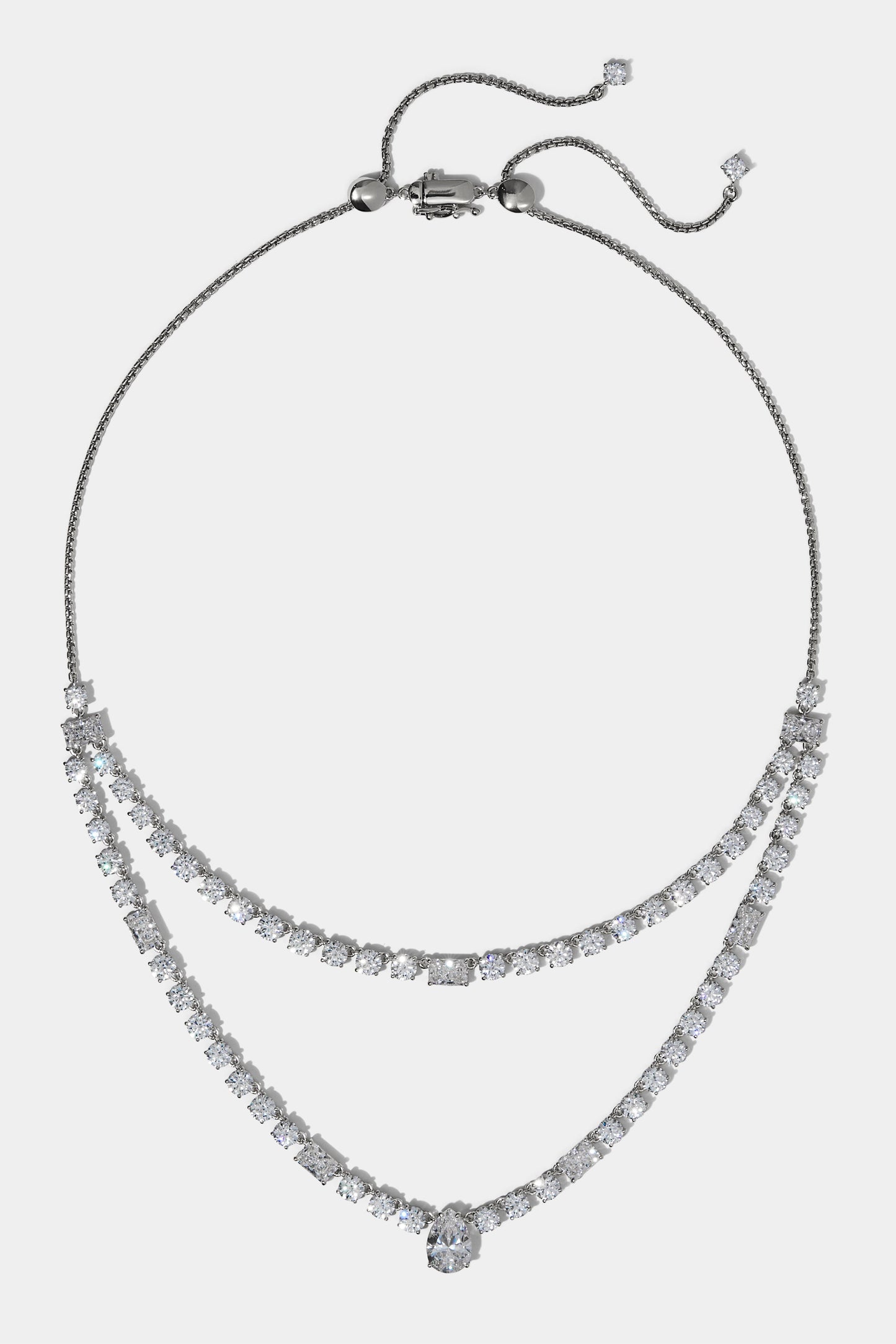 EVERLEIGH COLLAR NECKLACE IN RHODIUM PLATING