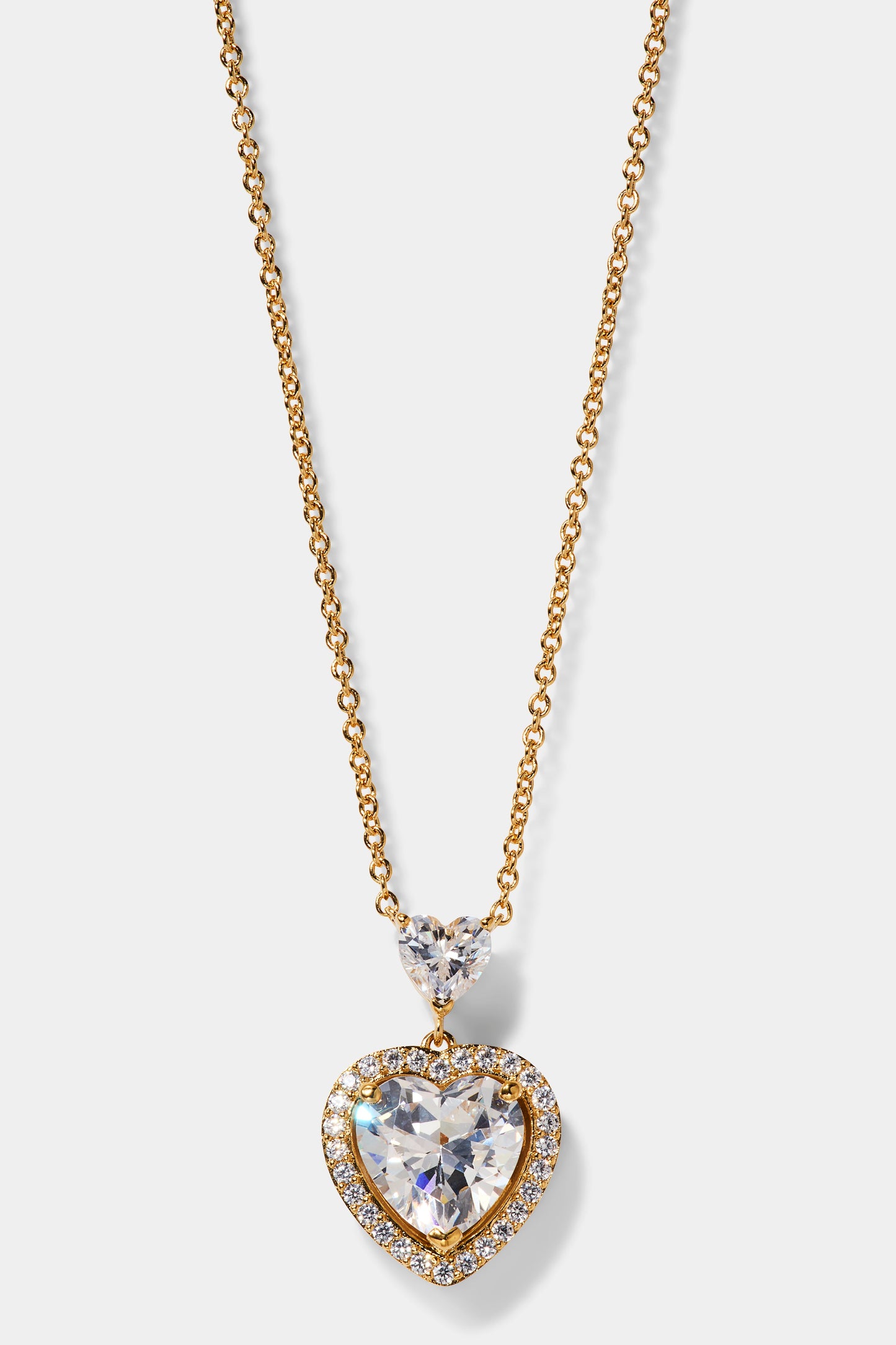 LE BISOU HALO HEART NECKLACE IN GOLD PLATING