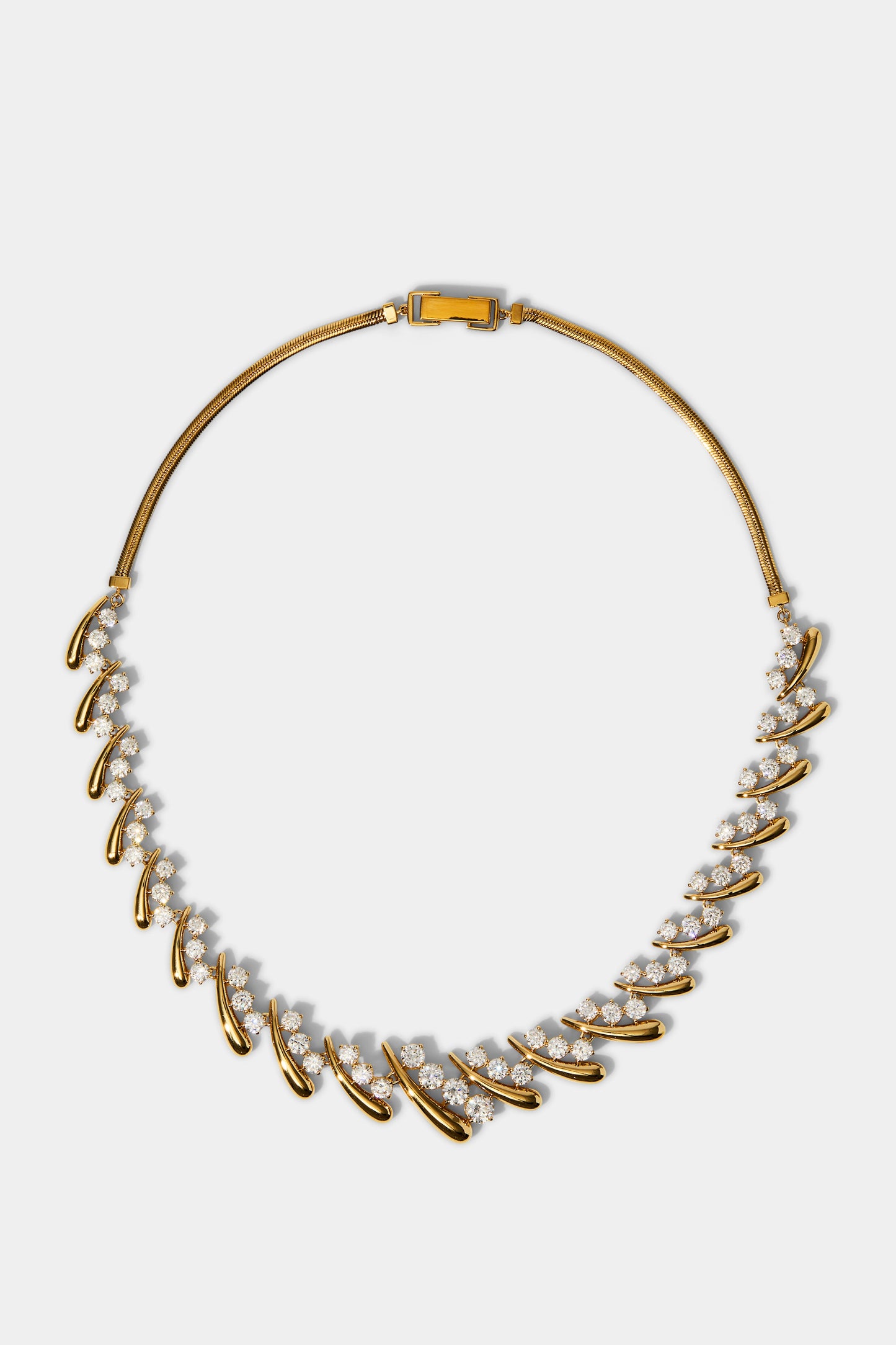 PHENOM LARGE COLLAR NECKLACE IN GOLD PLATING