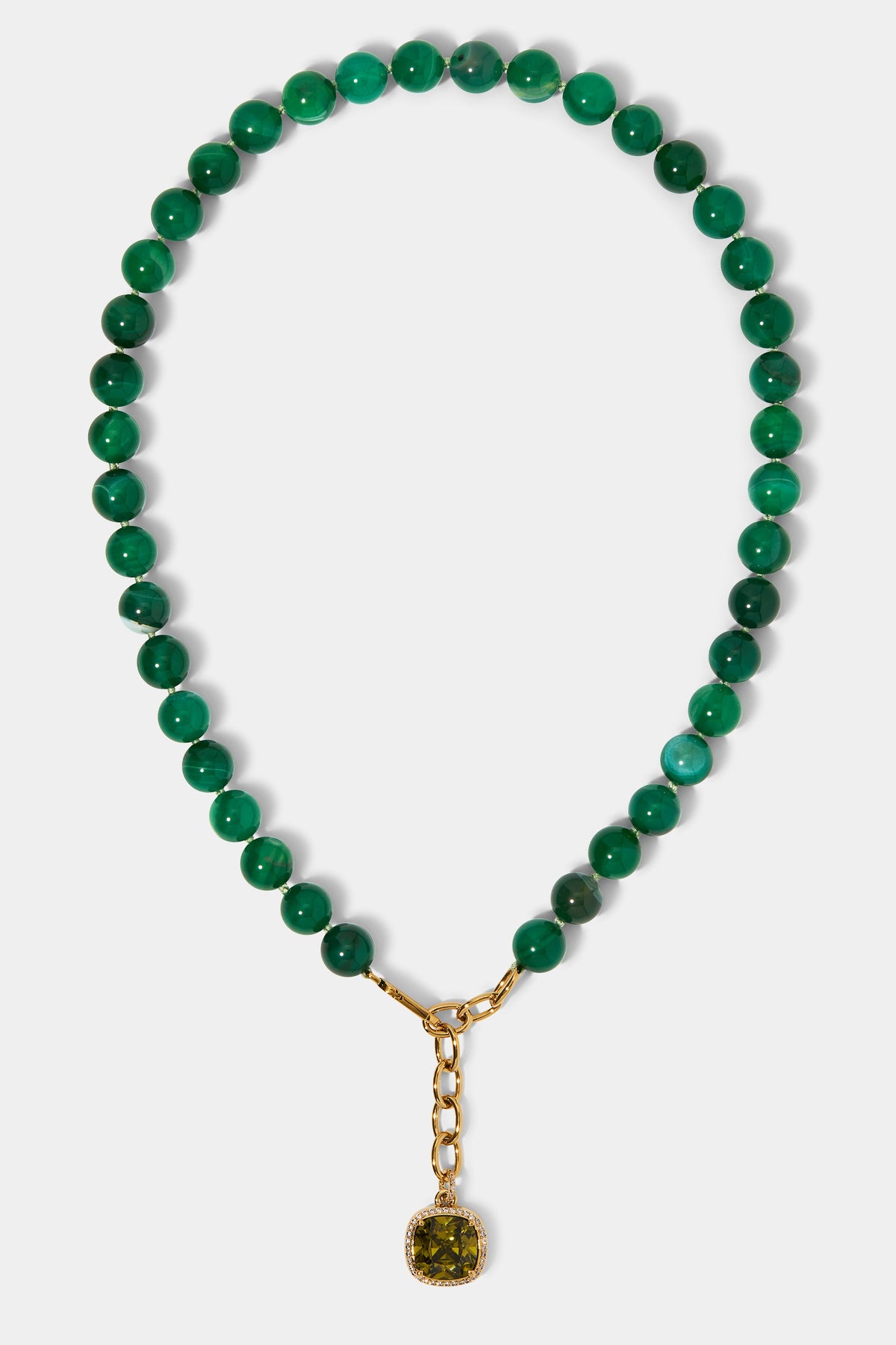 BEADS OF PARADISE GREEN ADJUSTABLE Y NECKLACE